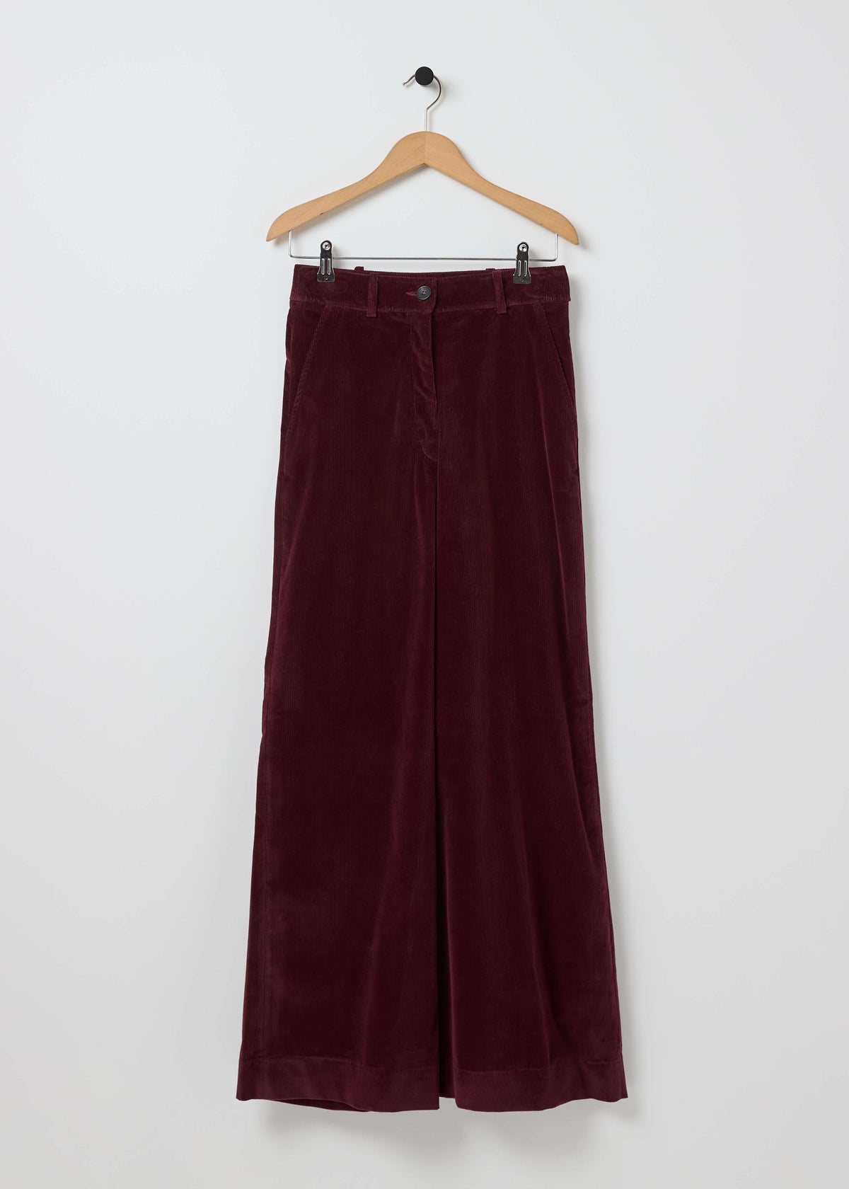 FLINT CORDUROY TROUSERS — BURGUNDY