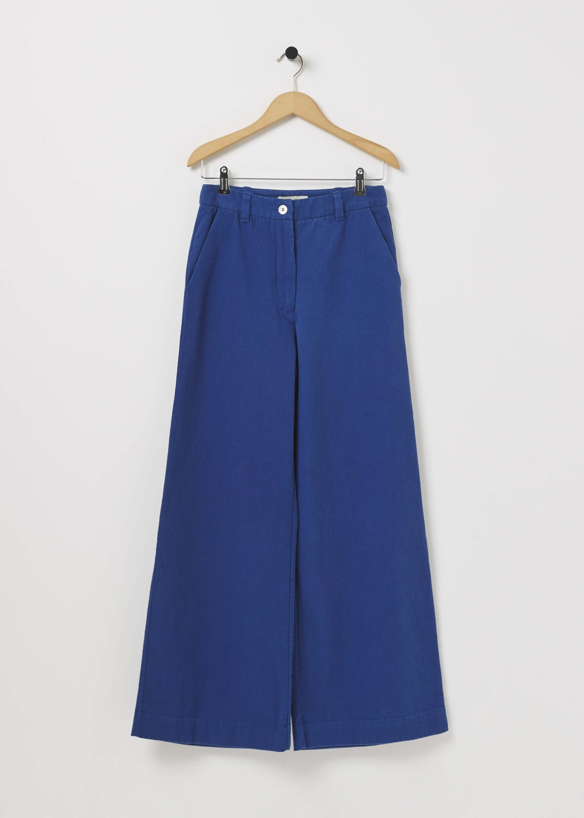 FLINT COTTON TROUSERS — INK BLUE
