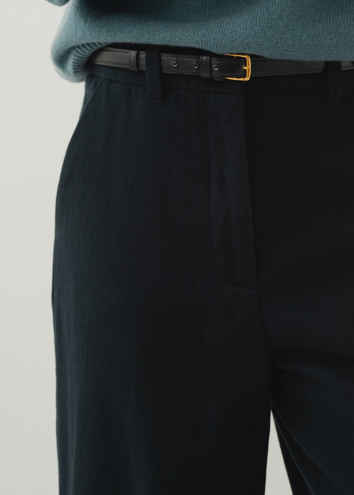 FLINT COTTON TROUSERS — FADED BLACK