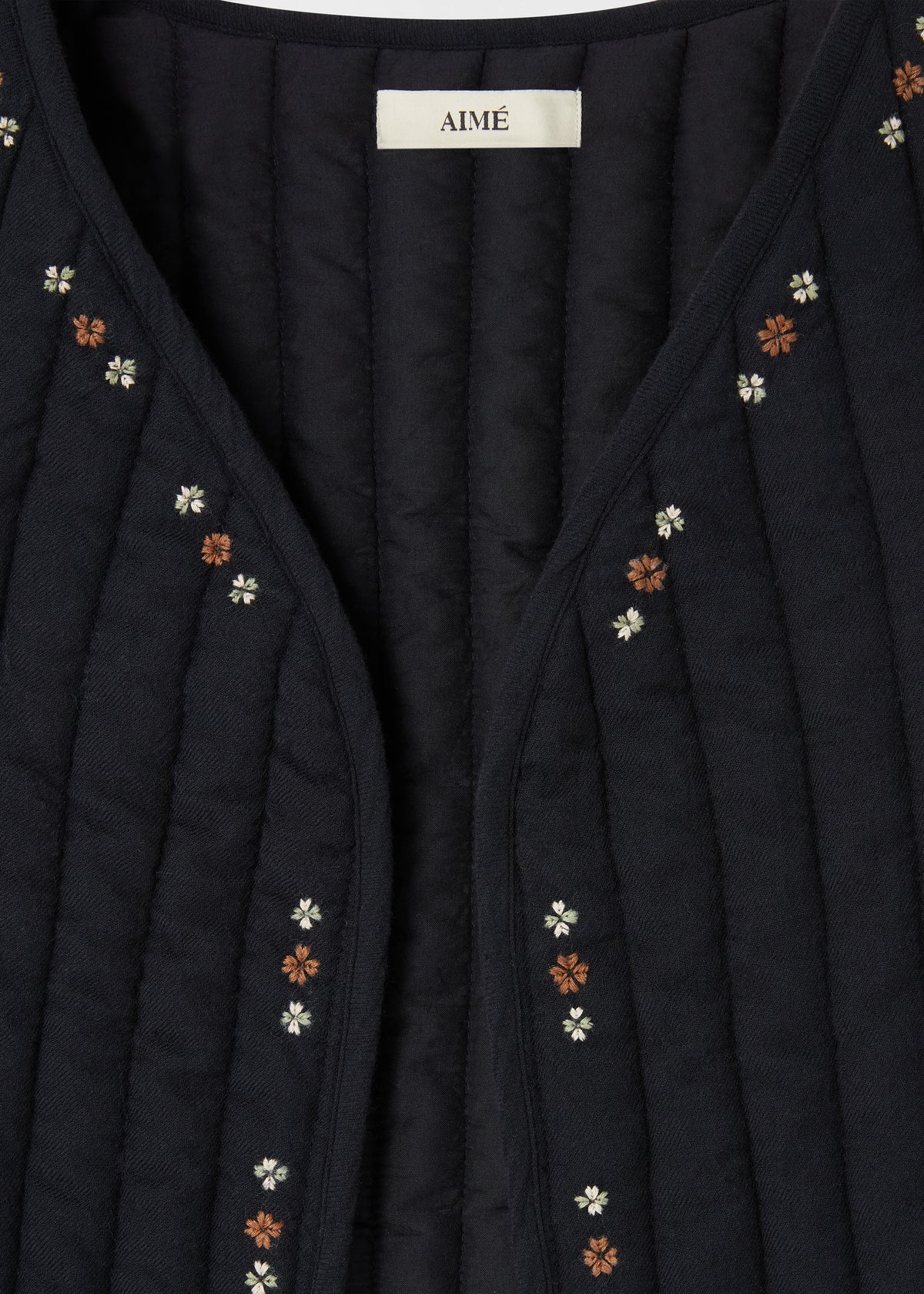 FRANKIE QUILTED GILET — FADED BLACK