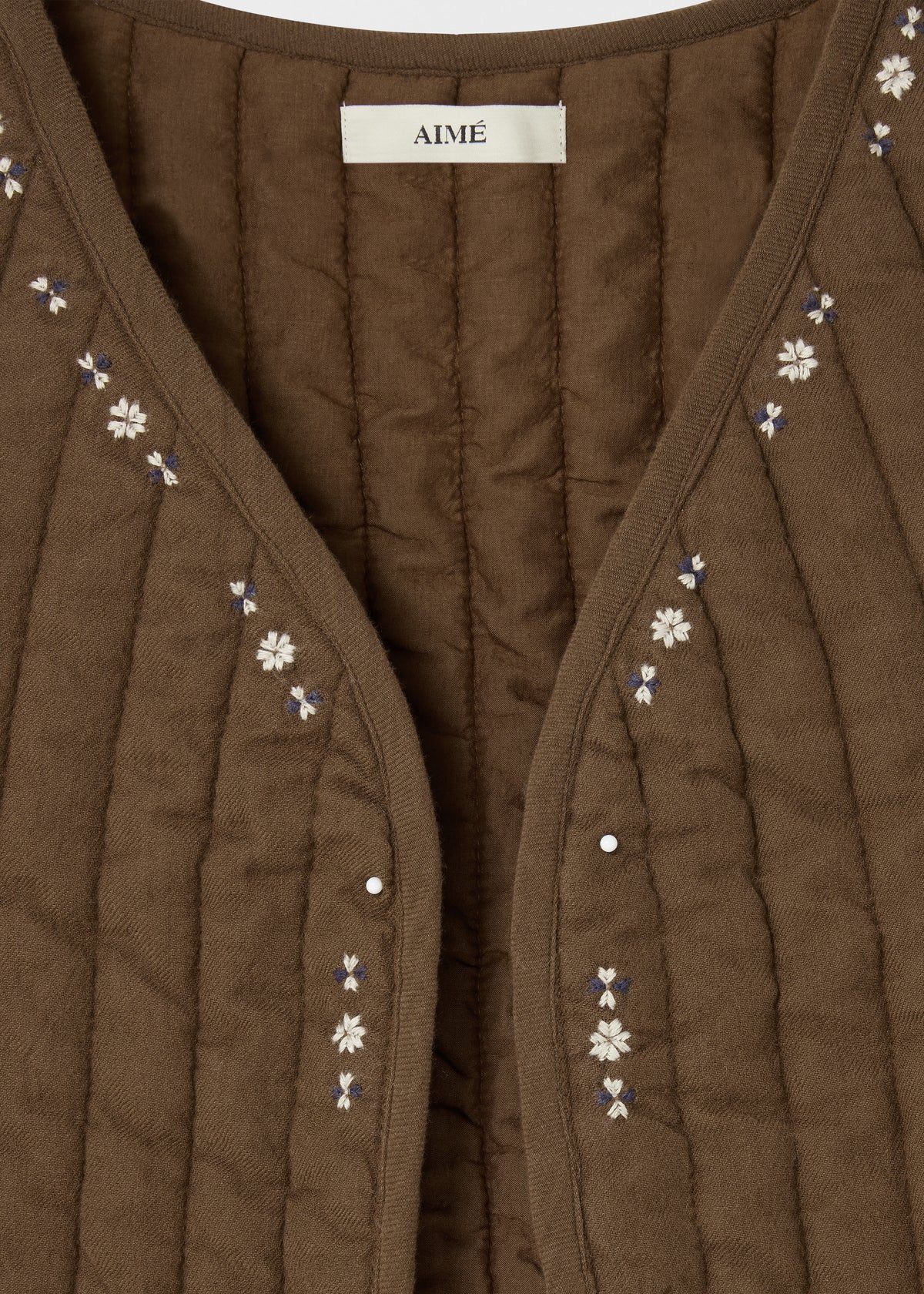 FRANKIE QUILTED GILET — CHESTNUT