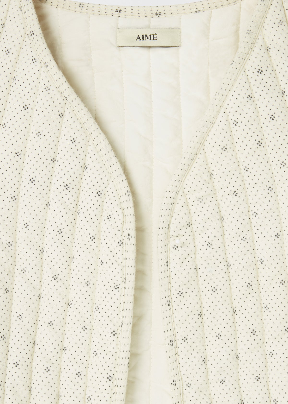 FRANKIE QUILTED GILET — NAVY PRINT