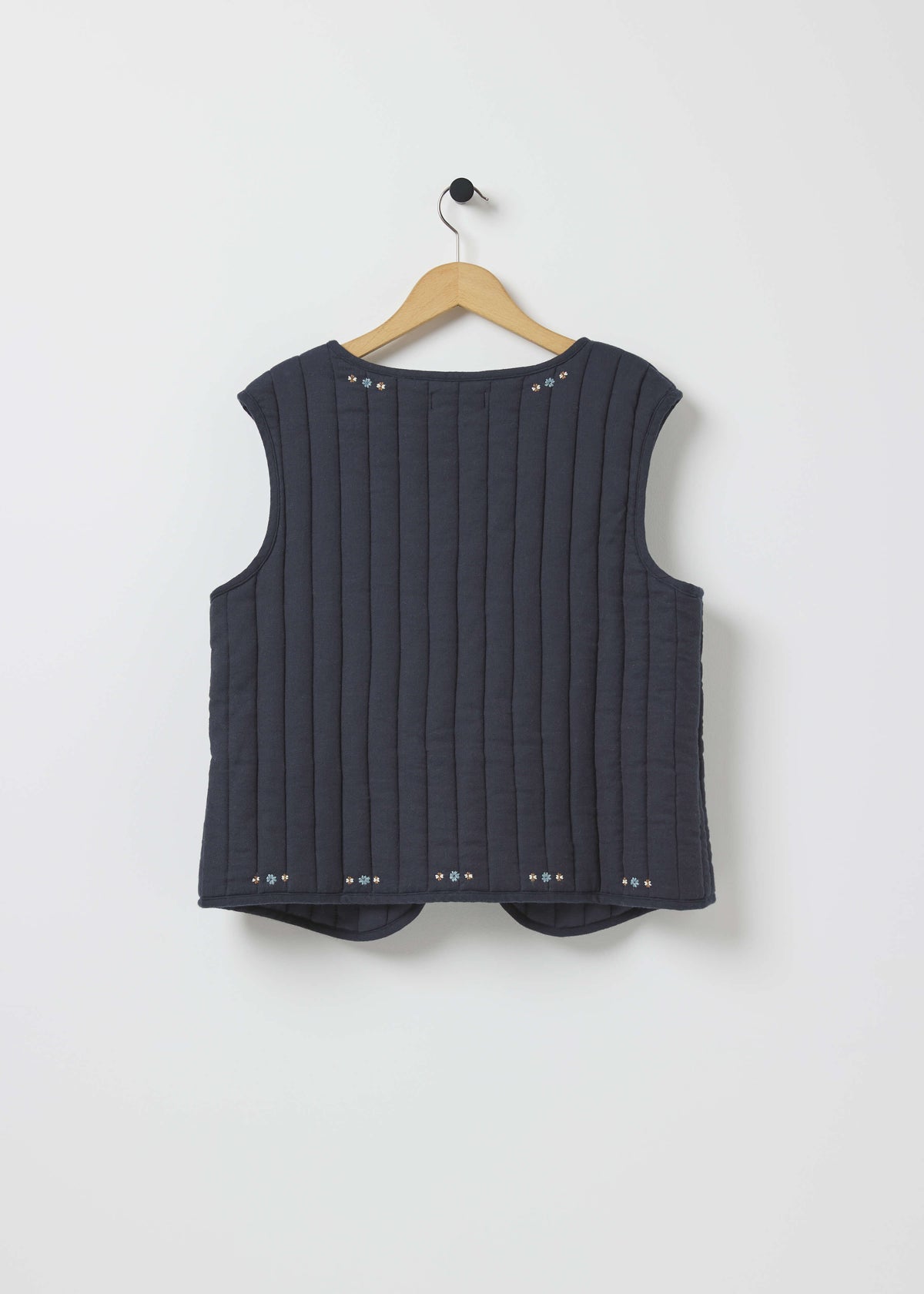 FRANKIE QUILTED GILET — NAVY