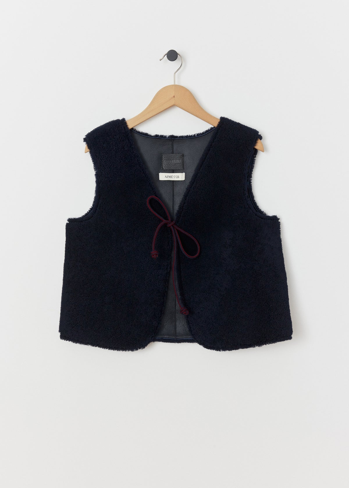 FRANKIE SHEEPSKIN GILET — NAVY