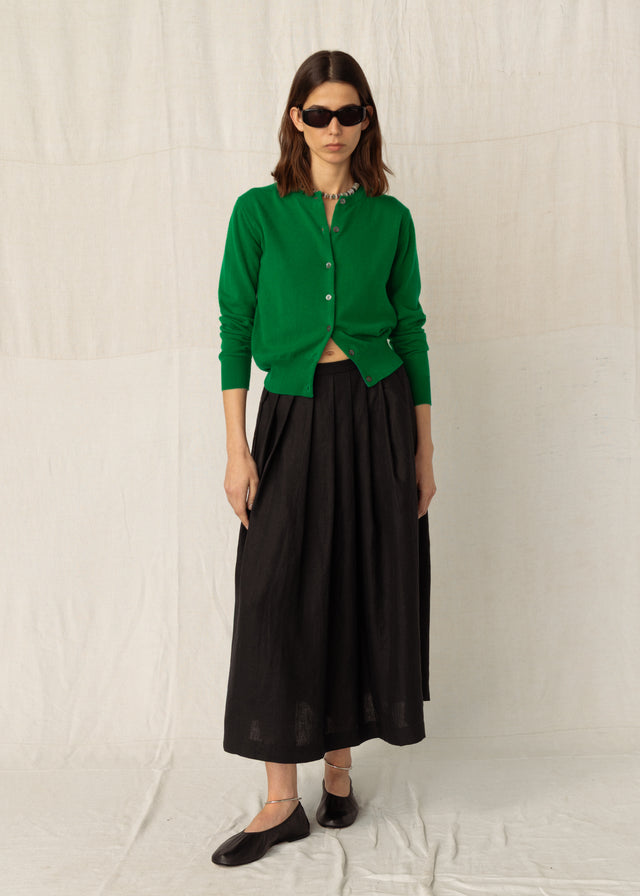 JACKIE LINEN SKIRT — STORM