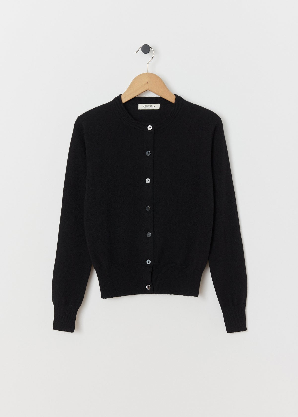 GABBY CASHMERE CARDIGAN — BLACK