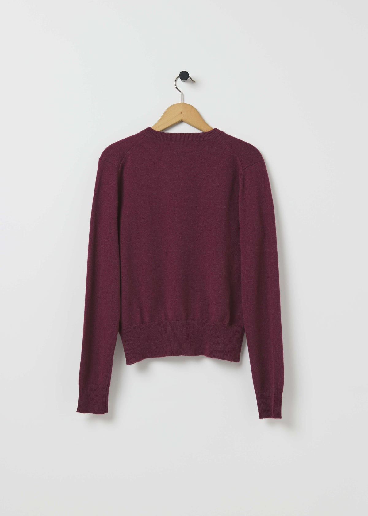GABBY CASHMERE CARDIGAN — BURGUNDY