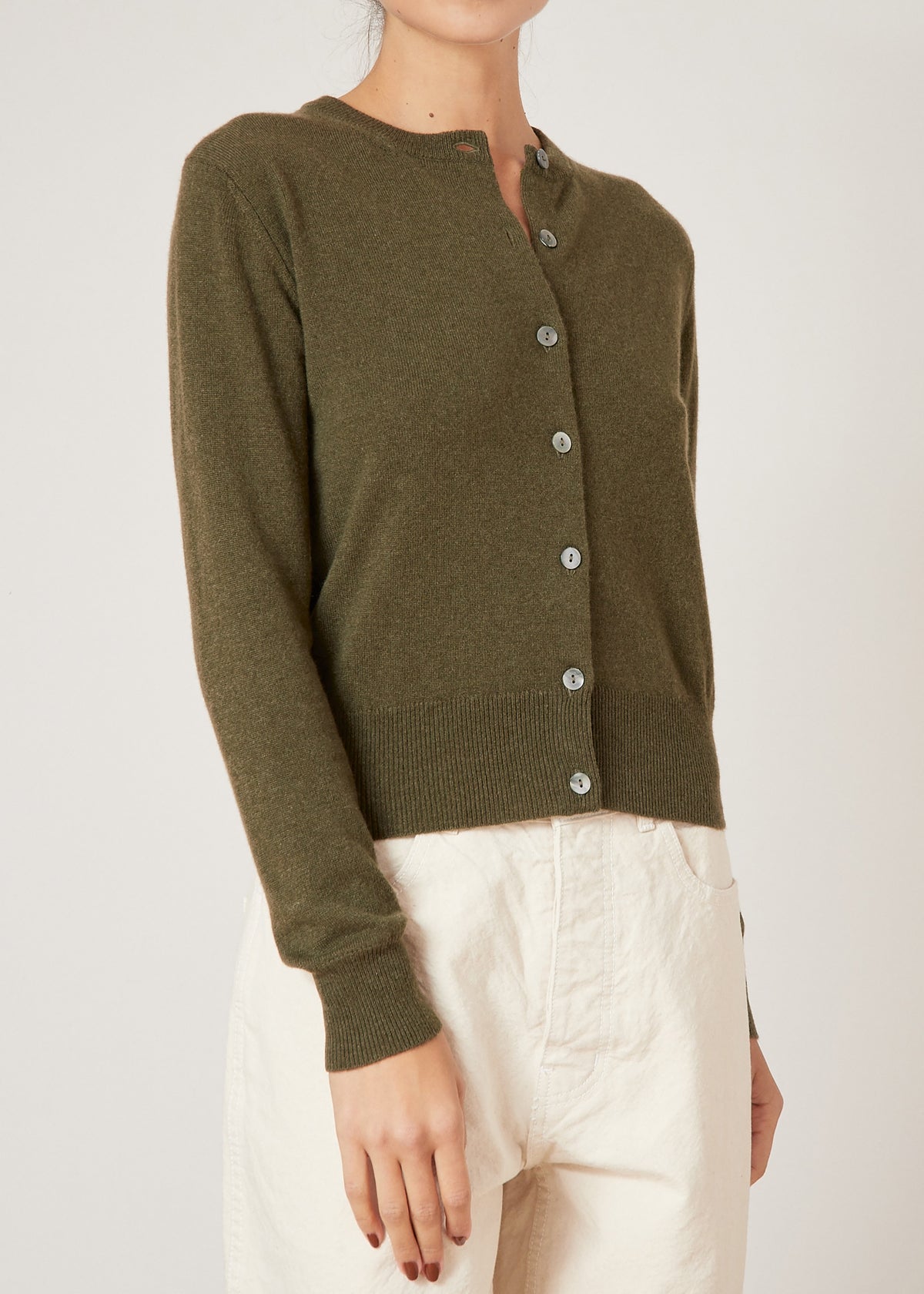 GABBY CASHMERE CARDIGAN — BRONZE