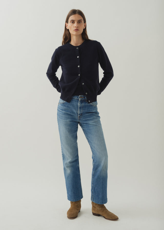 GABBY CASHMERE CARDIGAN — MARINE