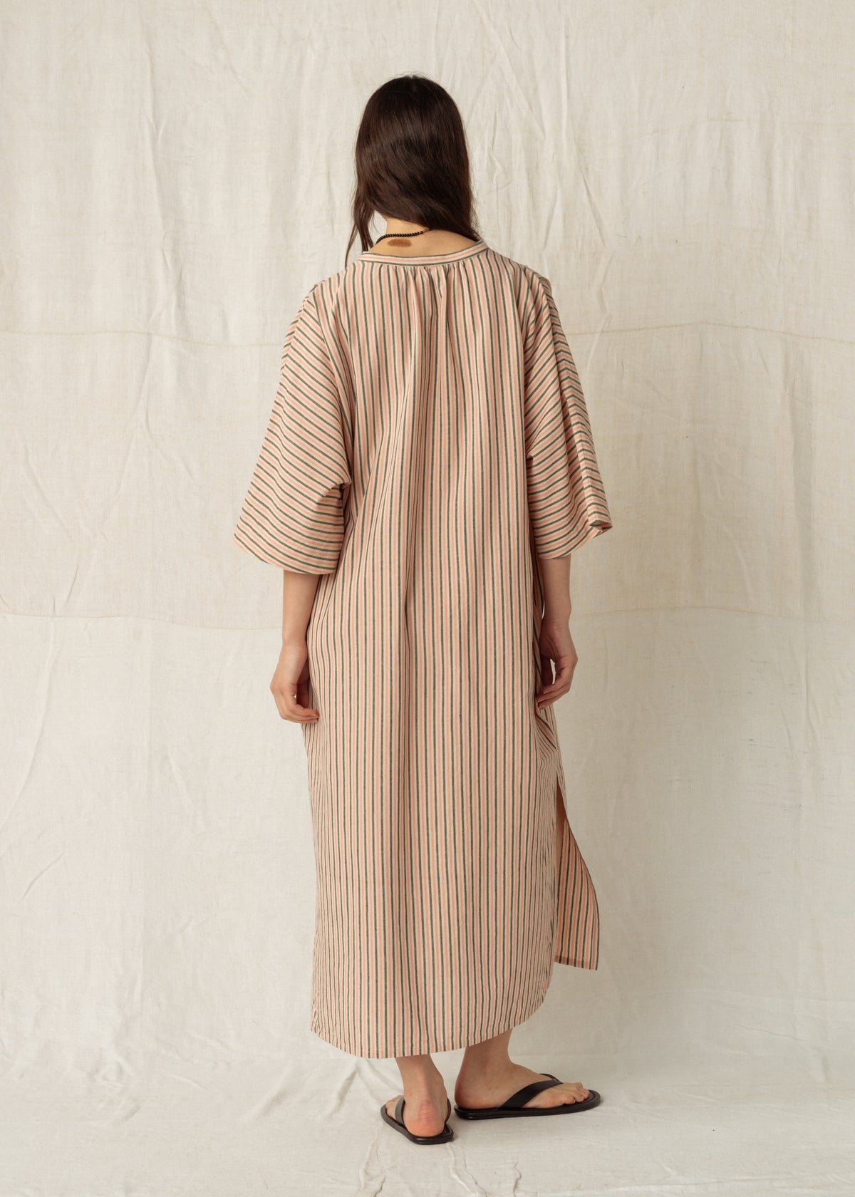 GAL KAFTAN — PEACH STRIPE