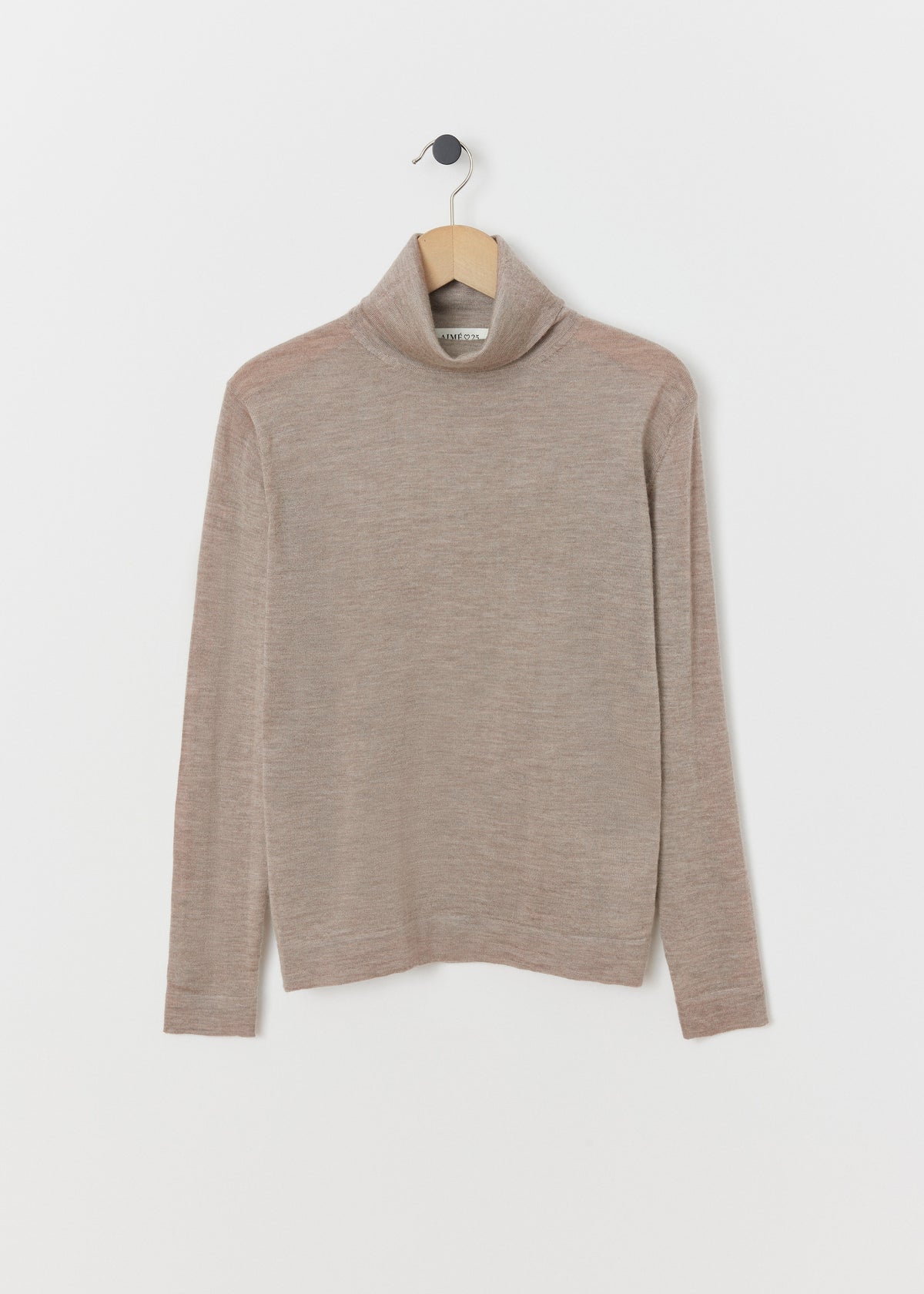 GALA CASHMERE TURTLENECK — CHESTNUT