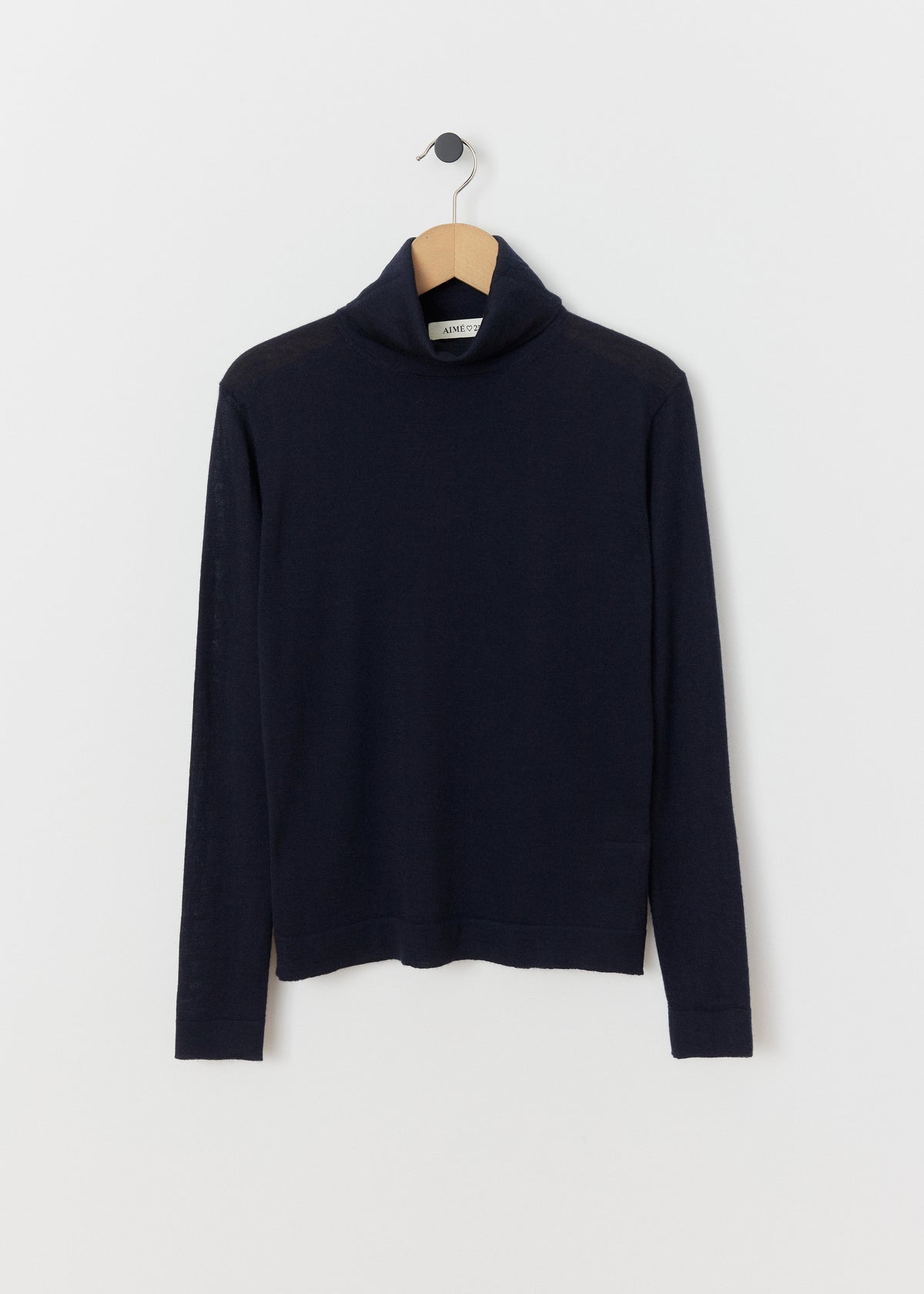 GALA CASHMERE TURTLENECK — NAVY