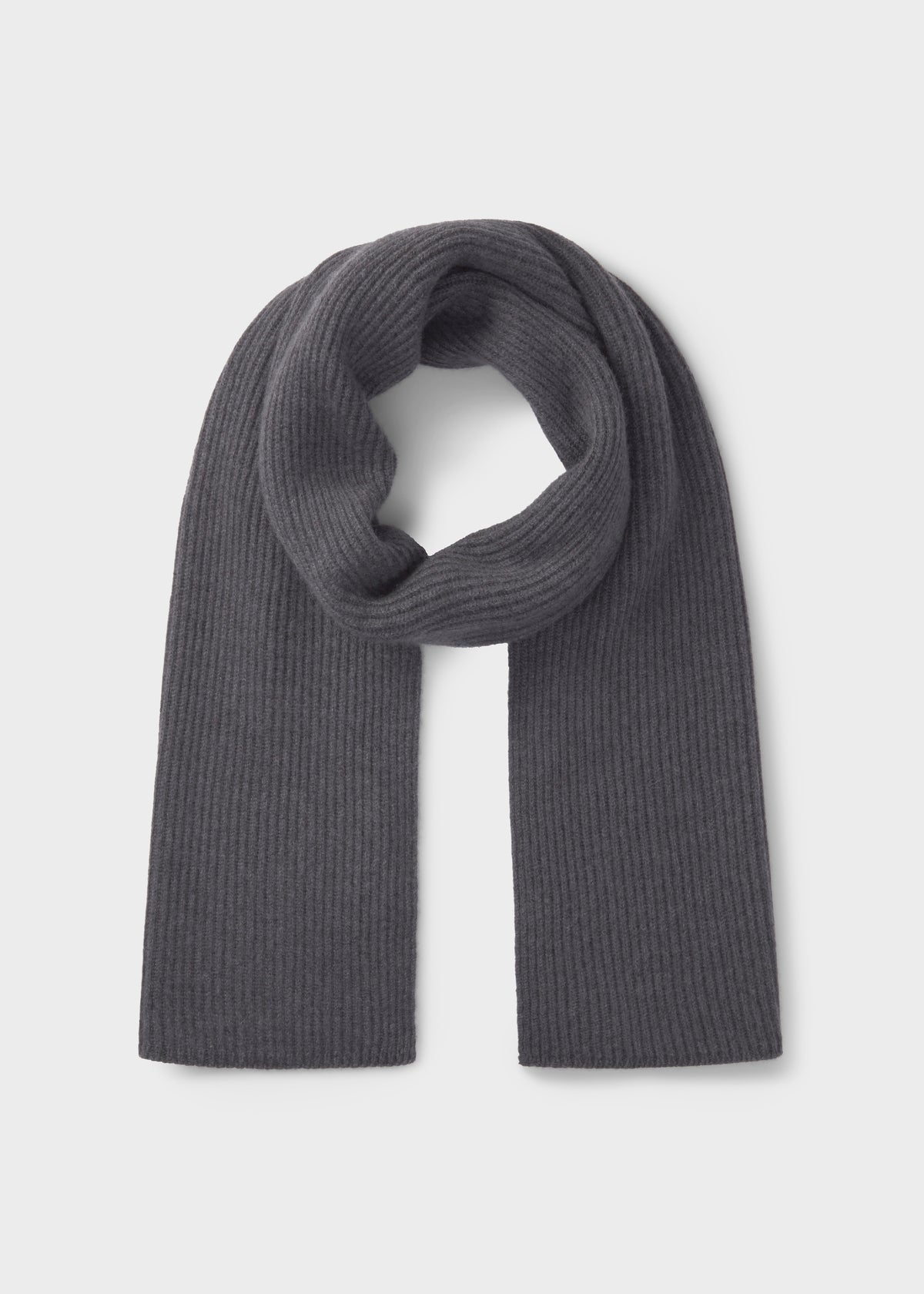 GALLAGHER CASHMERE SCARF — CHARCOAL