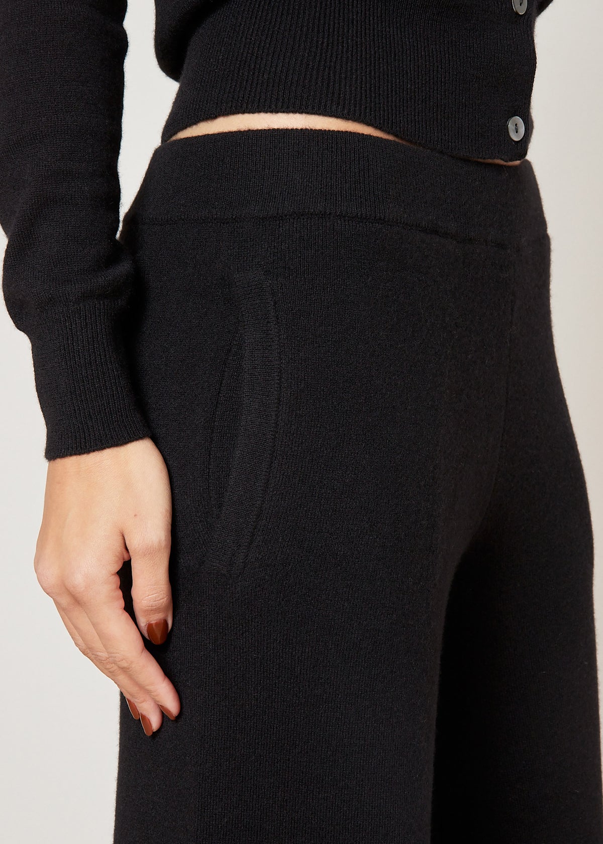 GASPAR CASHMERE PANTS — BLACK