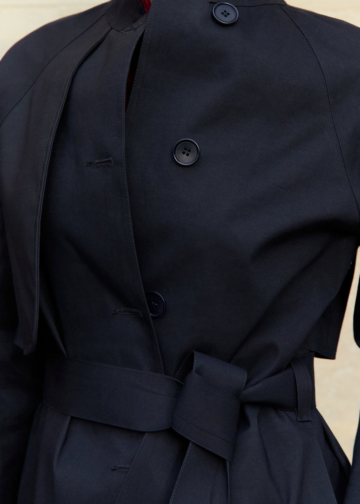 GIA TRENCH COAT — NAVY