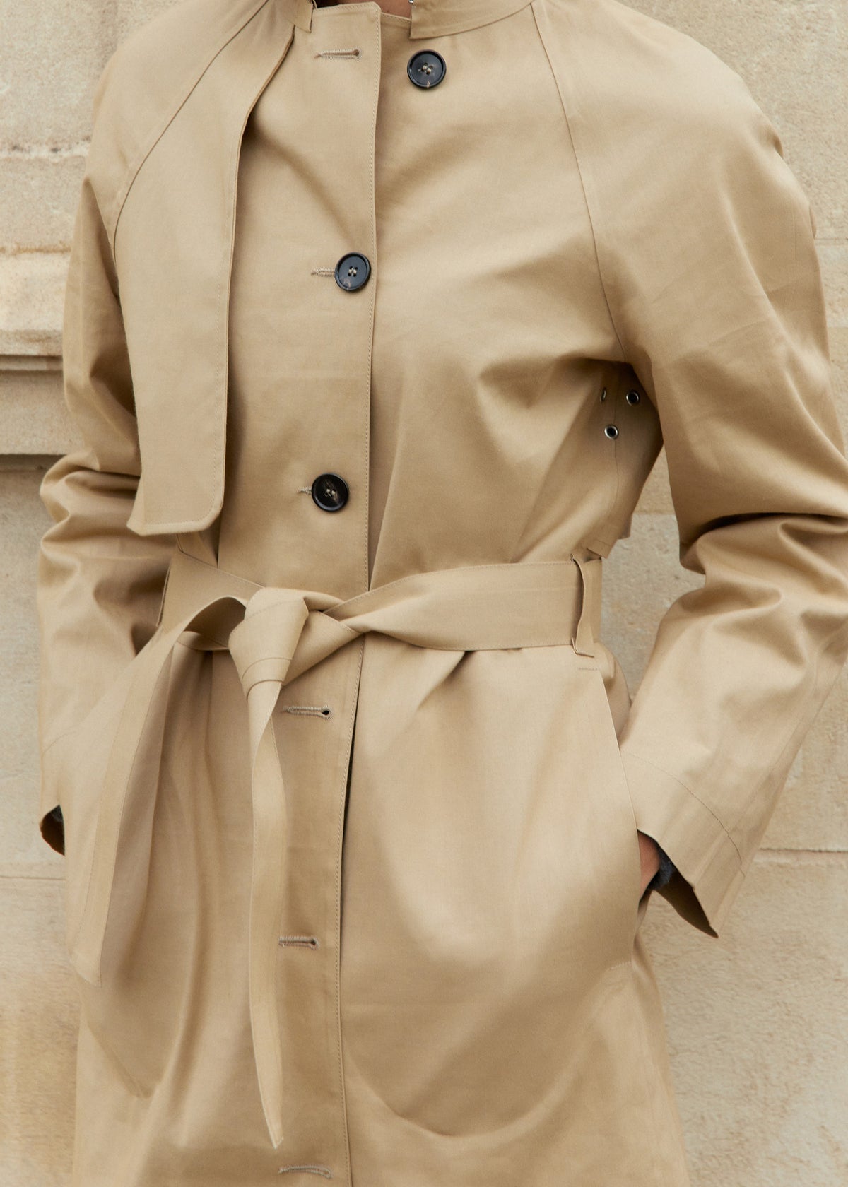 GIA TRENCH COAT — FAWN