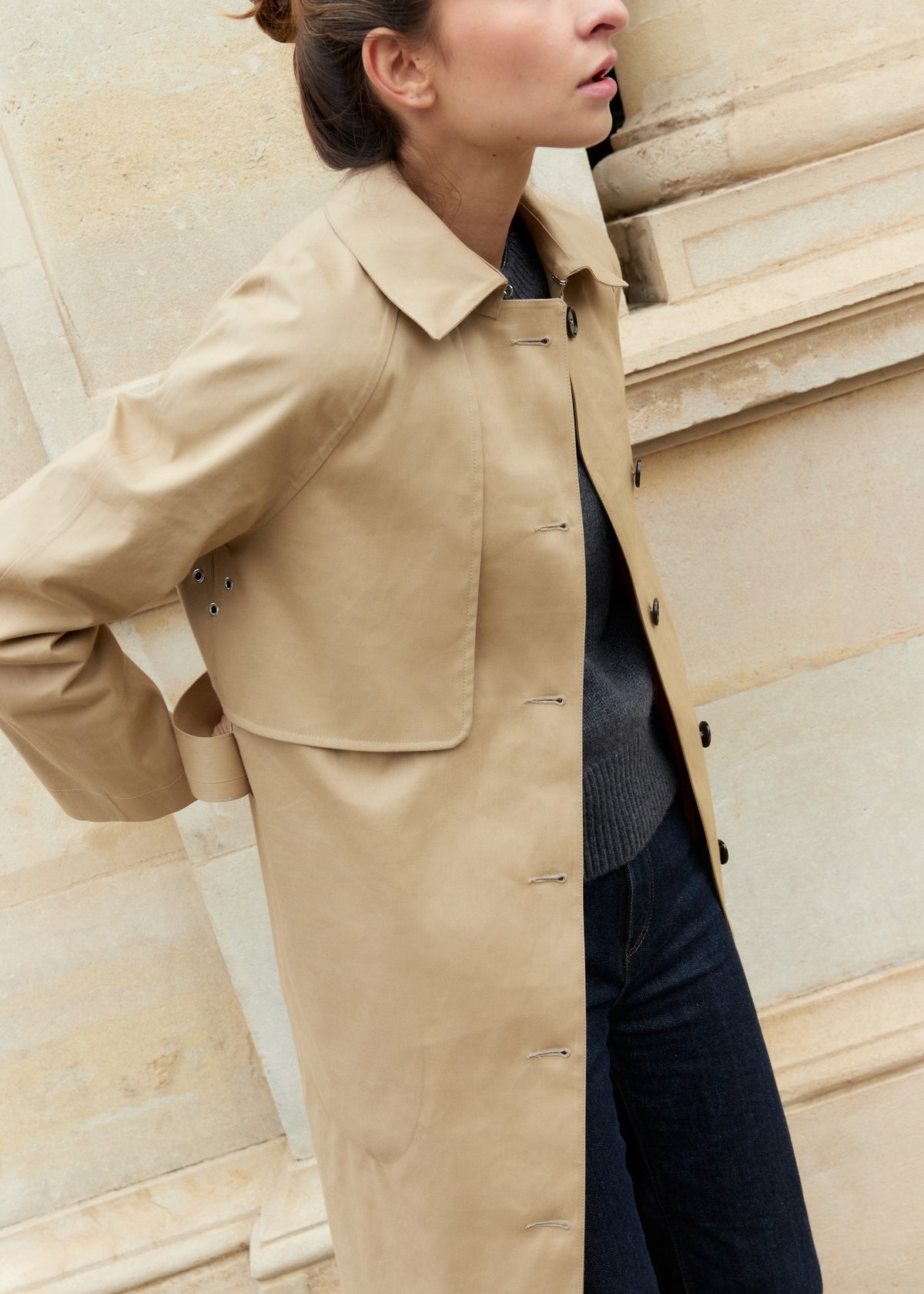 GIA TRENCH COAT — FAWN