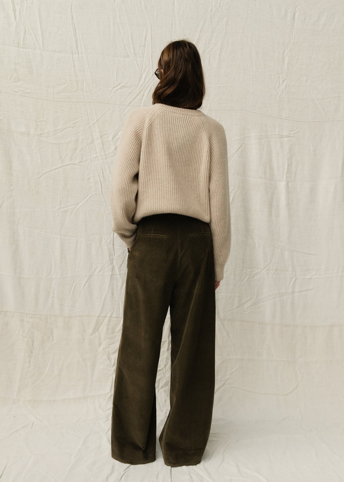 GIGI CASHMERE JUMPER — SAND