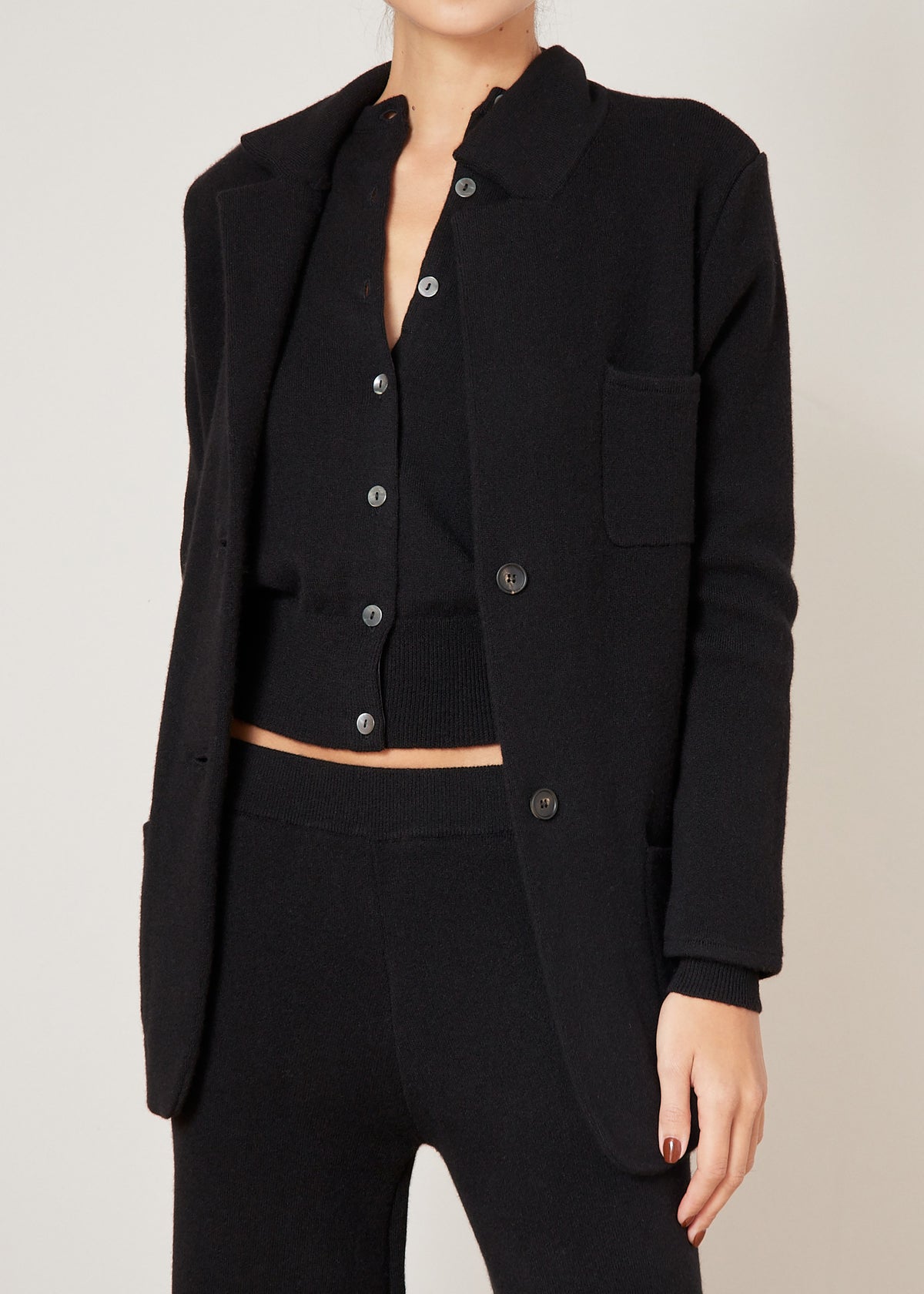 GILDA CASHMERE JACKET — BLACK