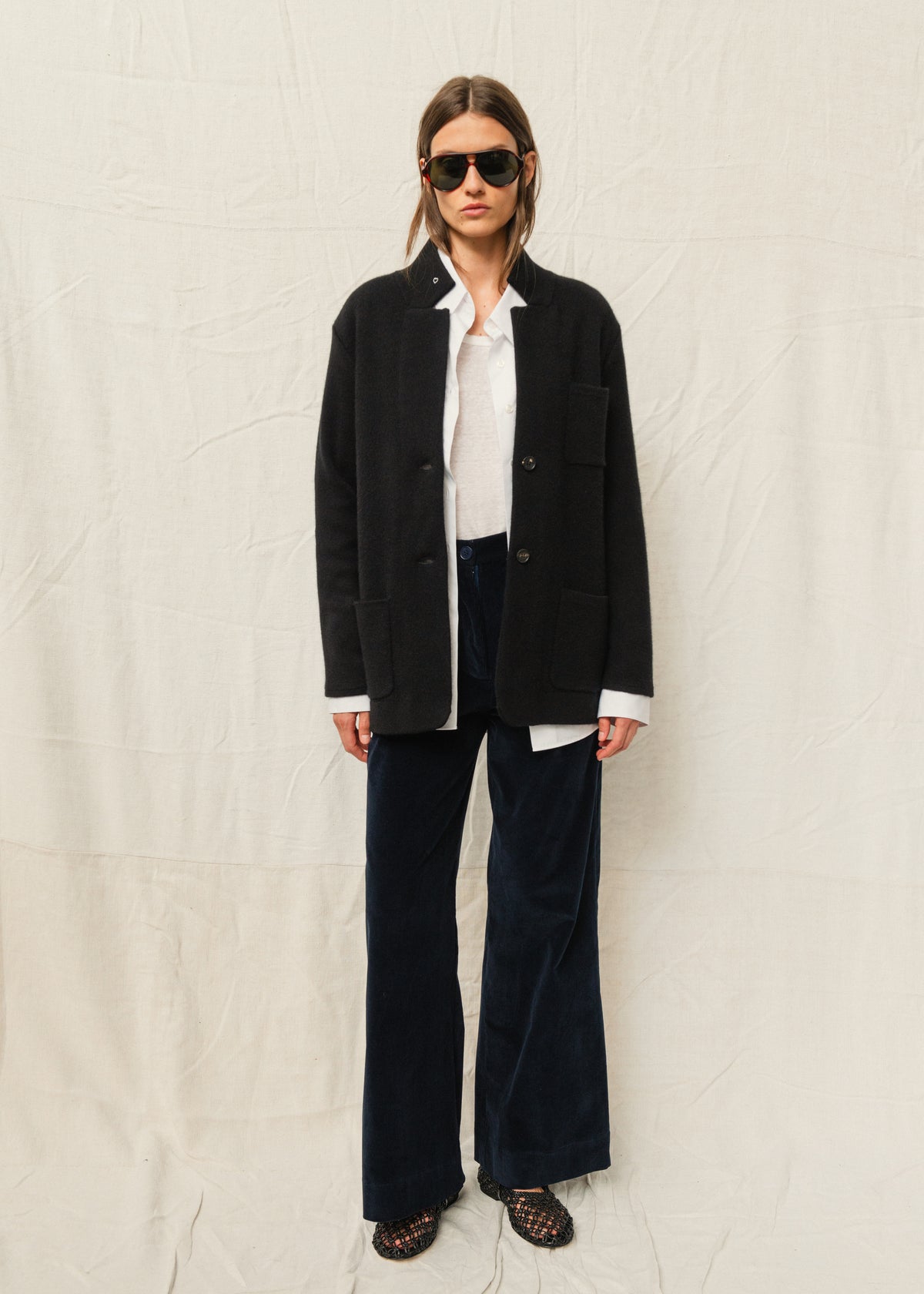 GILDA CASHMERE JACKET — BLACK