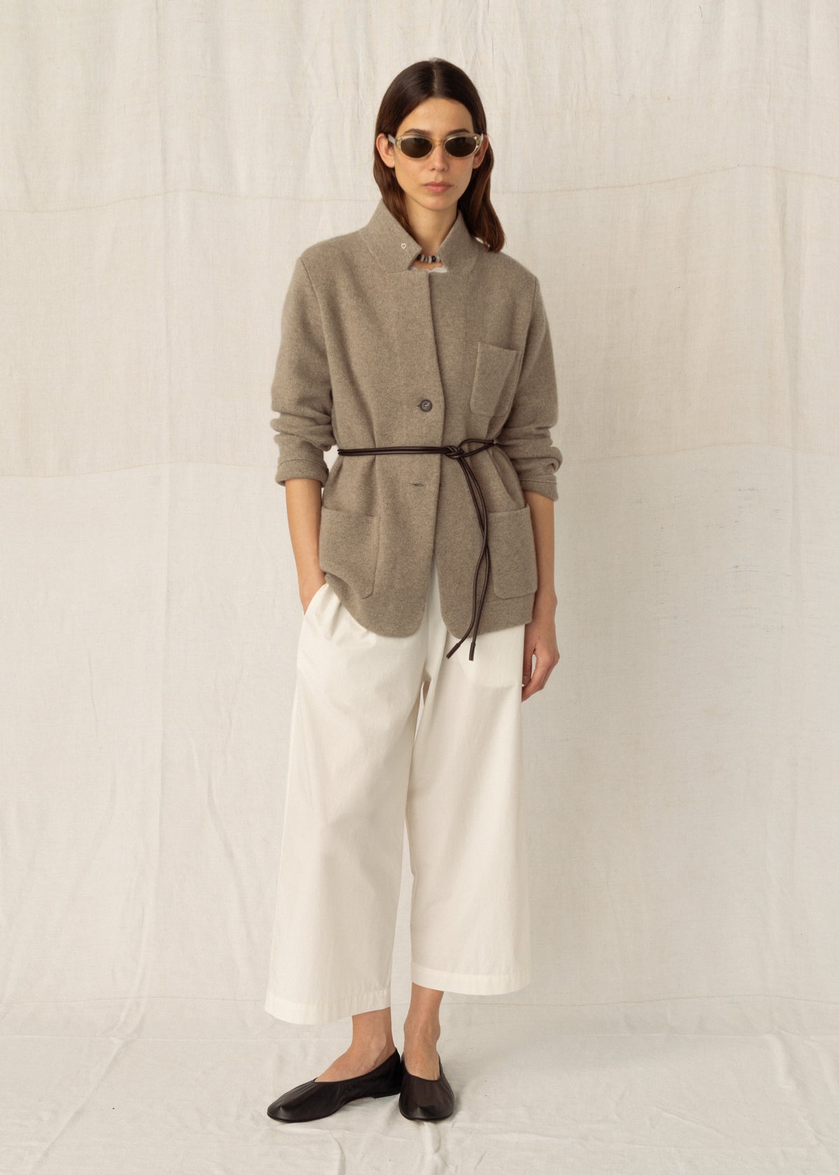 GILDA CASHMERE JACKET — PEPPERCORN