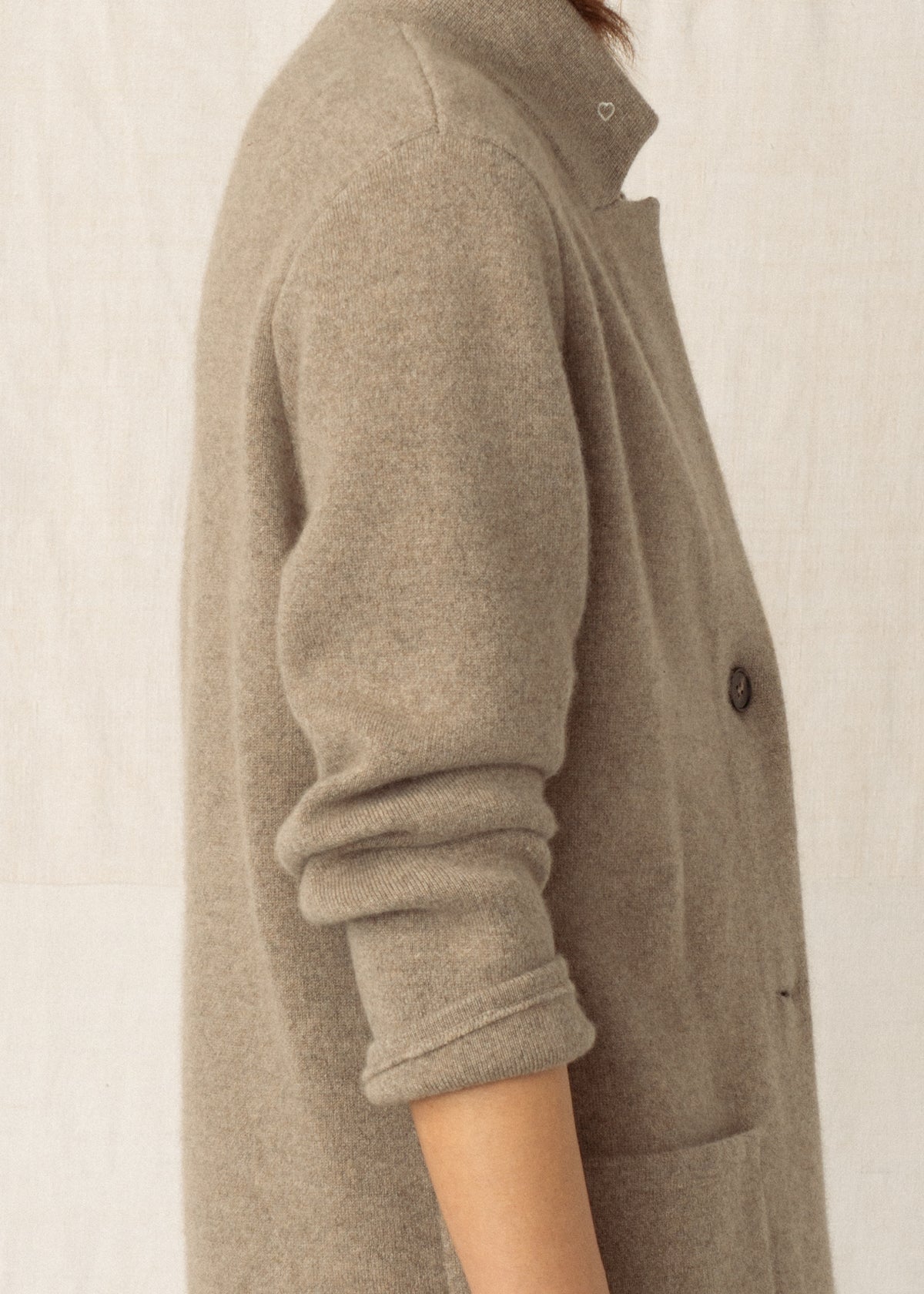 GILDA CASHMERE JACKET — PEPPERCORN