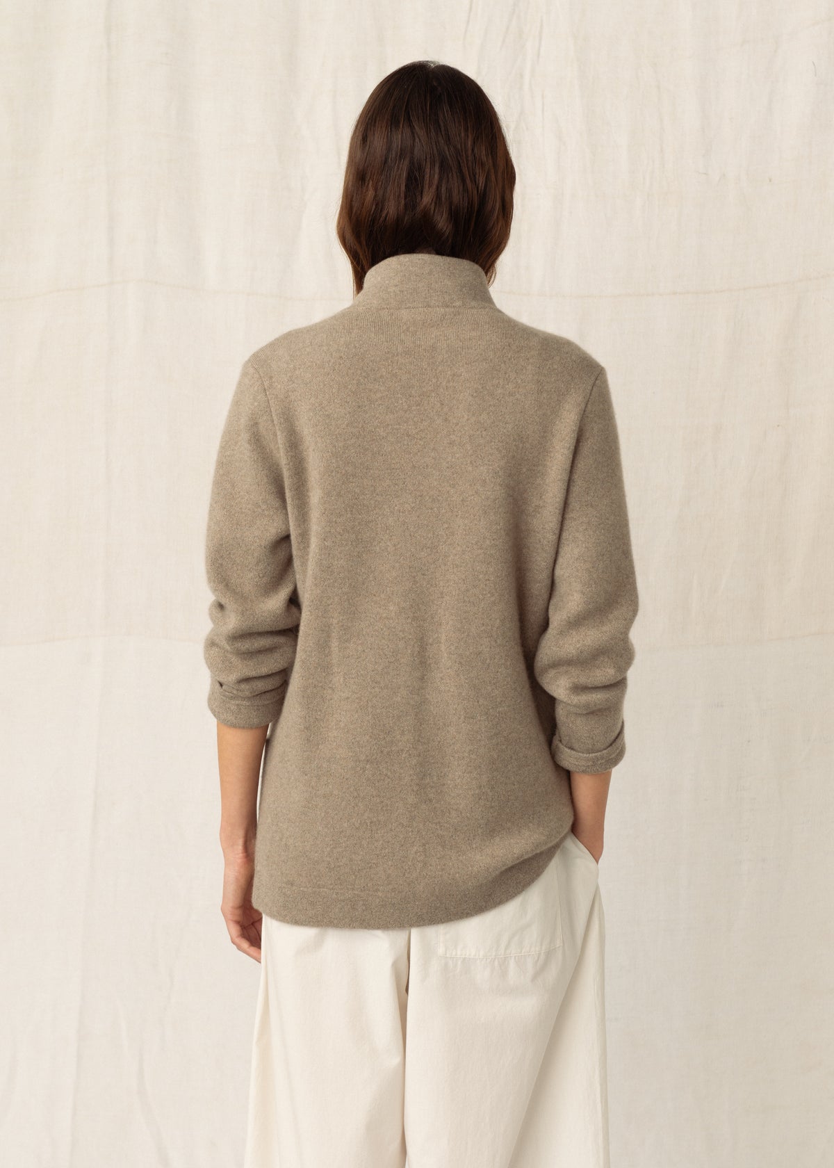 GILDA CASHMERE JACKET — PEPPERCORN
