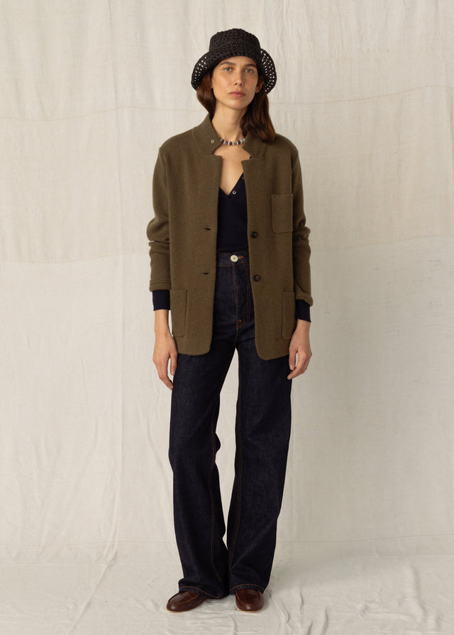 GILDA CASHMERE JACKET — KHAKI