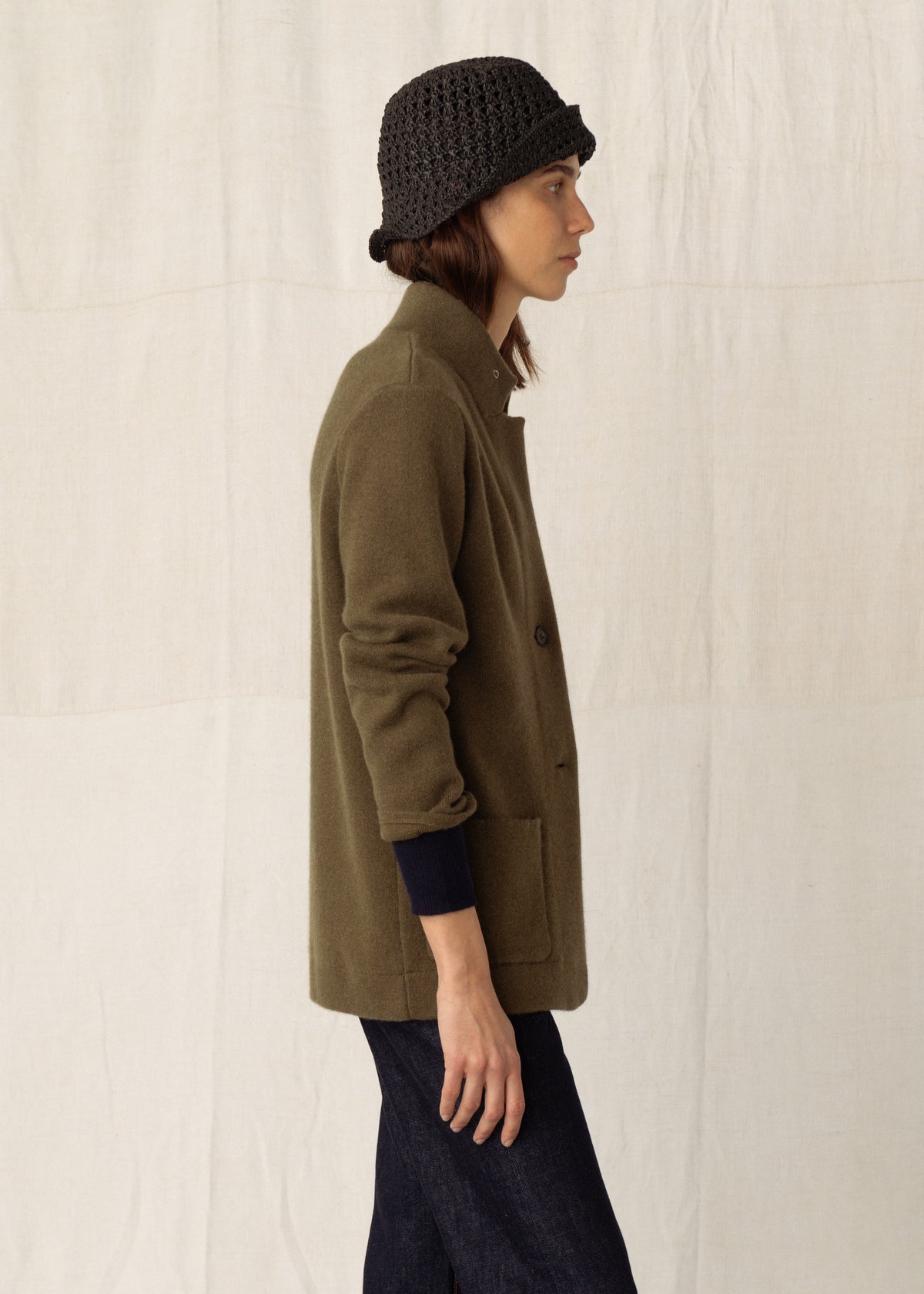 GILDA CASHMERE JACKET — KHAKI