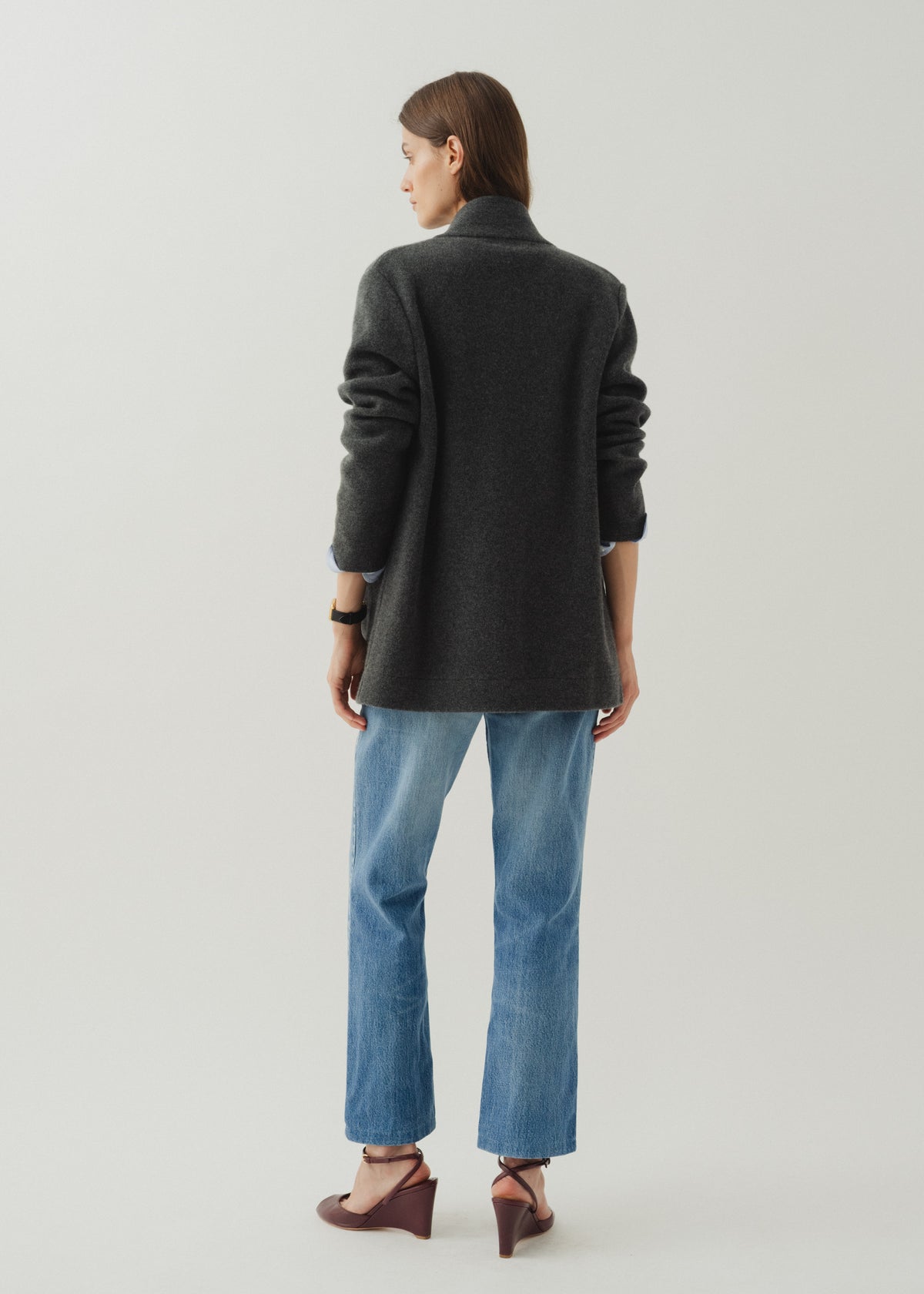 GILDA CASHMERE JACKET — ANTHRACITE