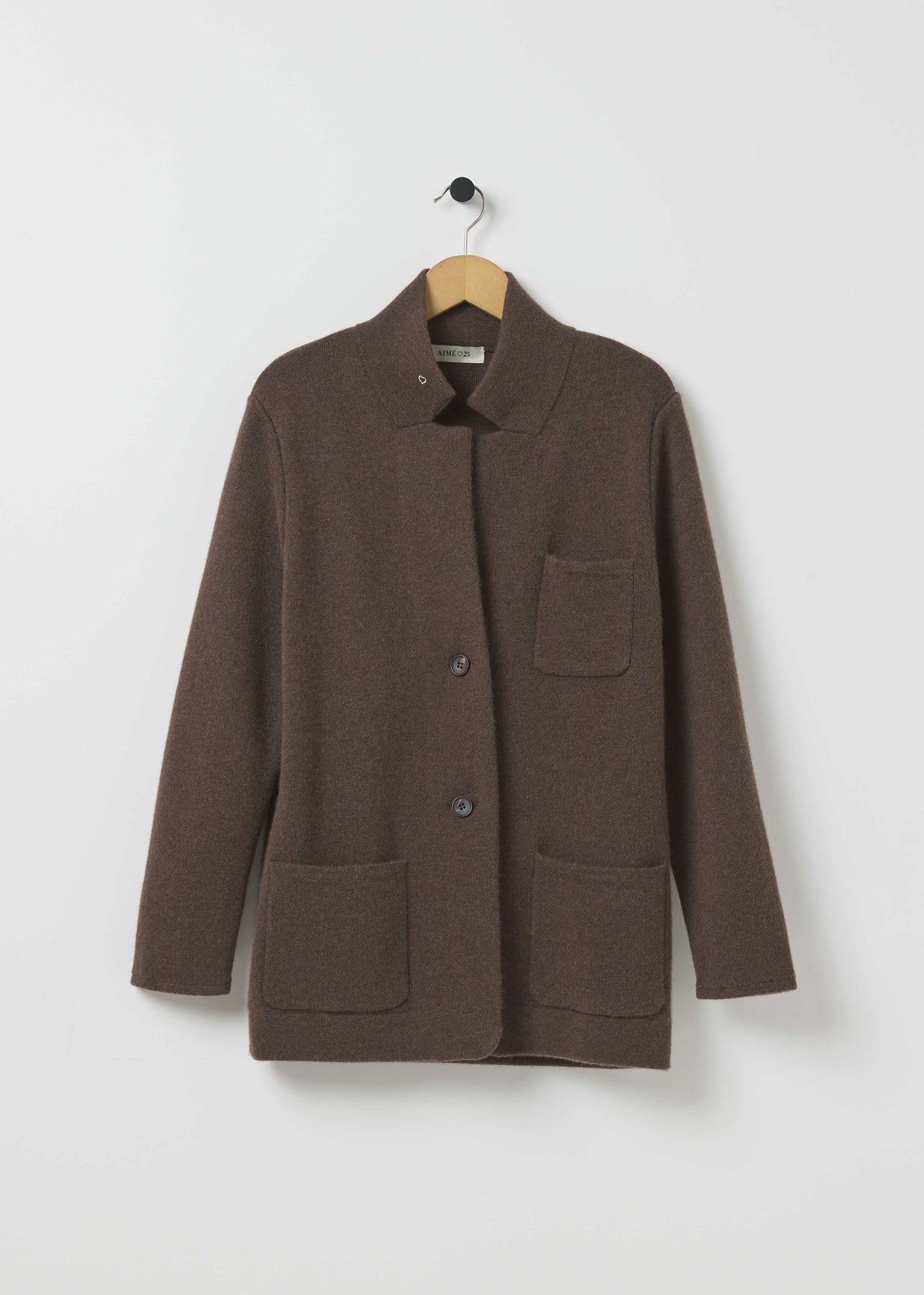 GILDA CASHMERE JACKET — CHOCOLATE