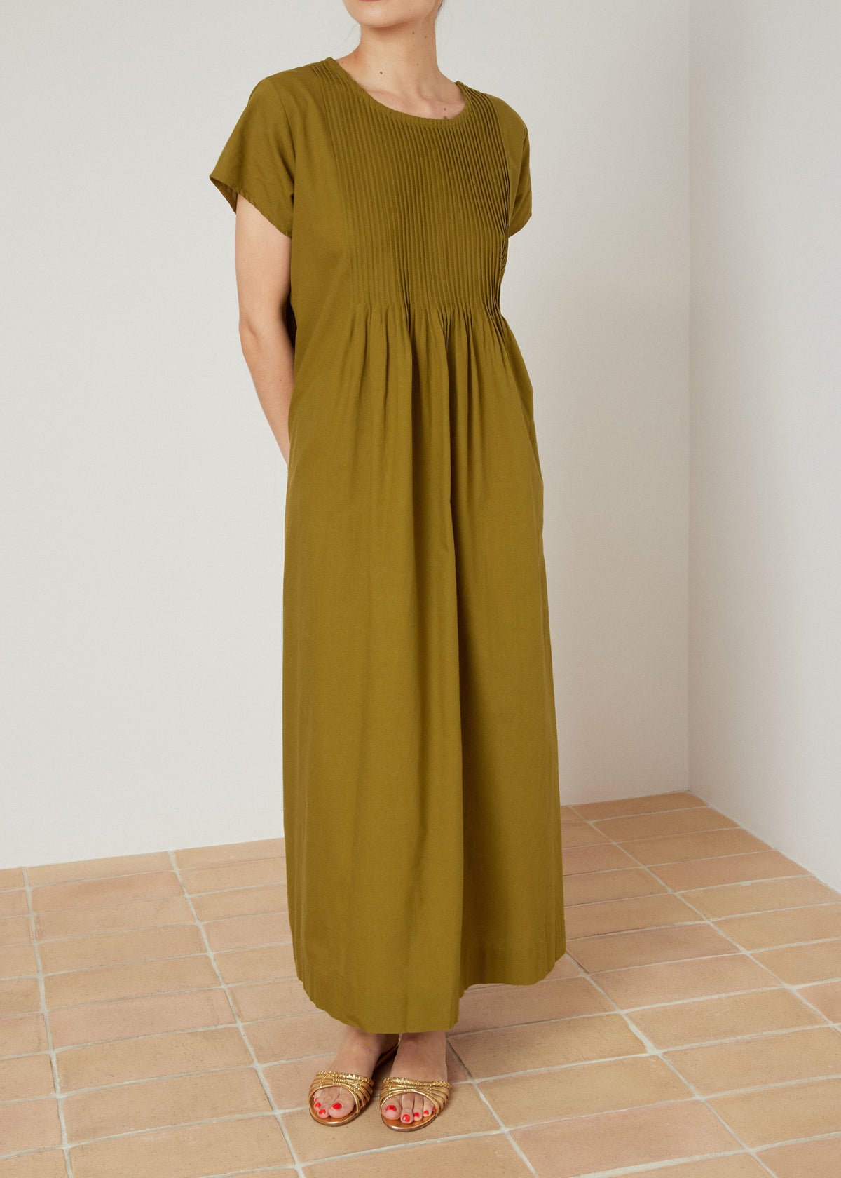 GRACE DRESS — TOBACCO
