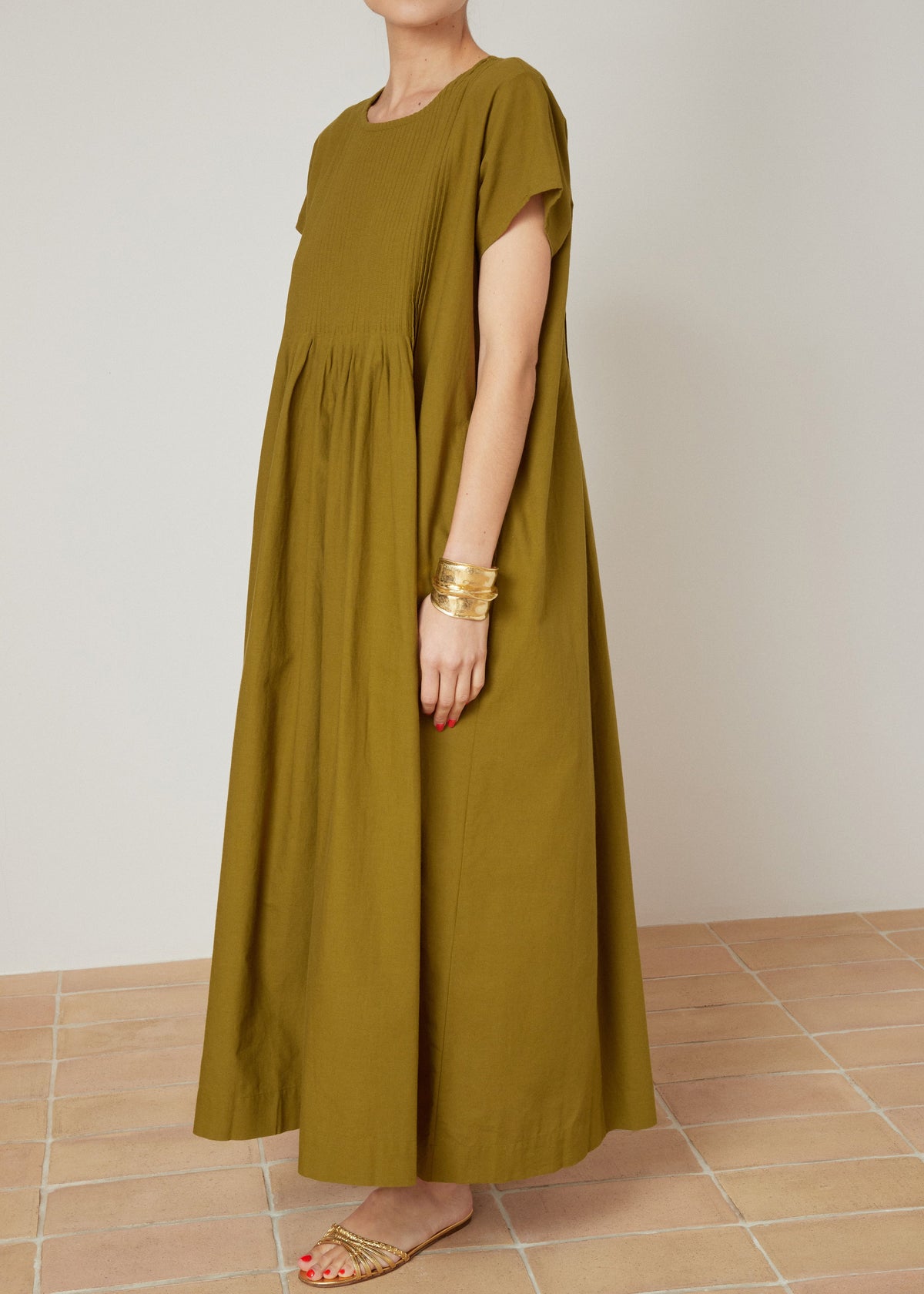 GRACE DRESS — TOBACCO