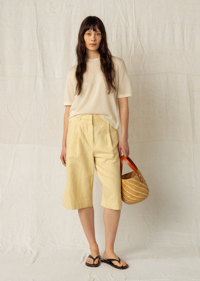 HARDY CASHMERE TEE — CREAM