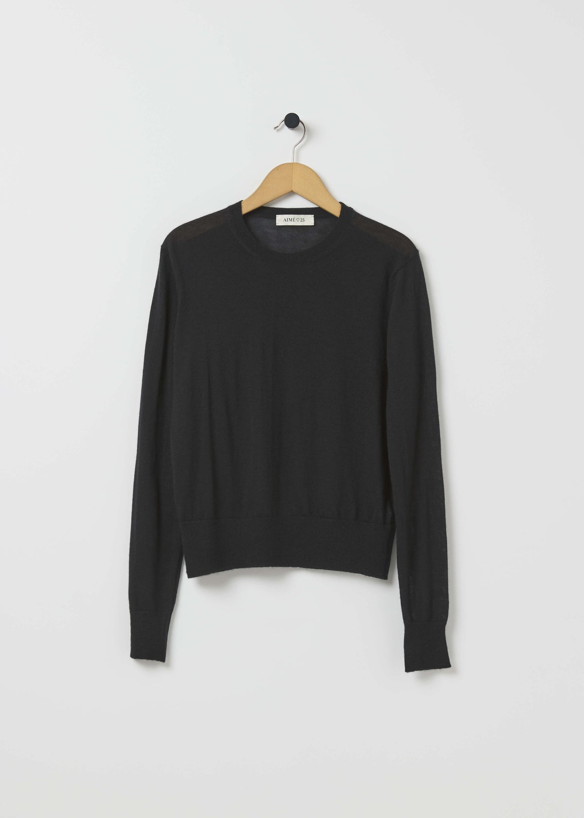 HERBIE CASHMERE TOP — BLACK