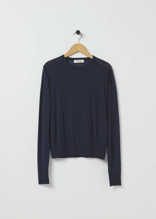 HERBIE CASHMERE TOP — NAVY
