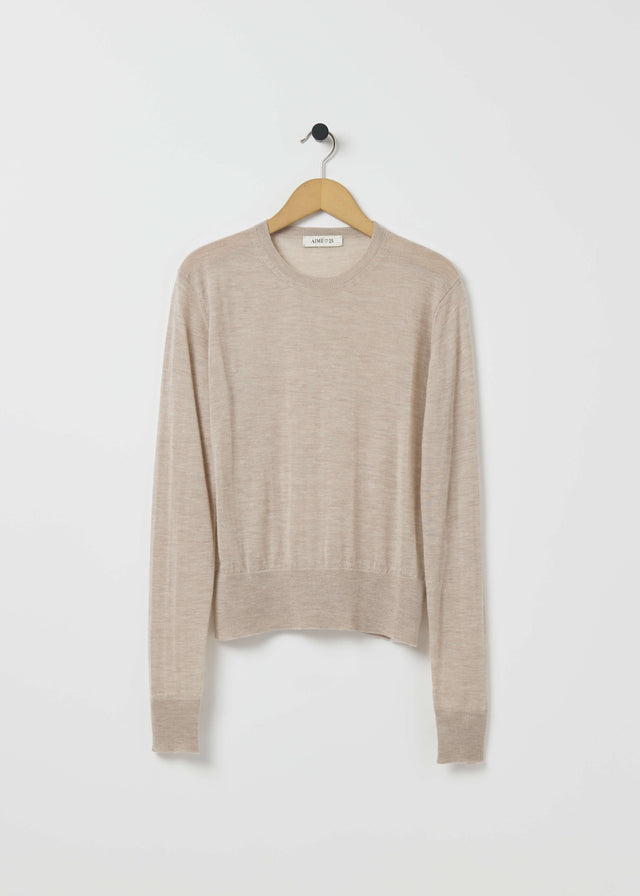 HERBIE CASHMERE TOP — STONE