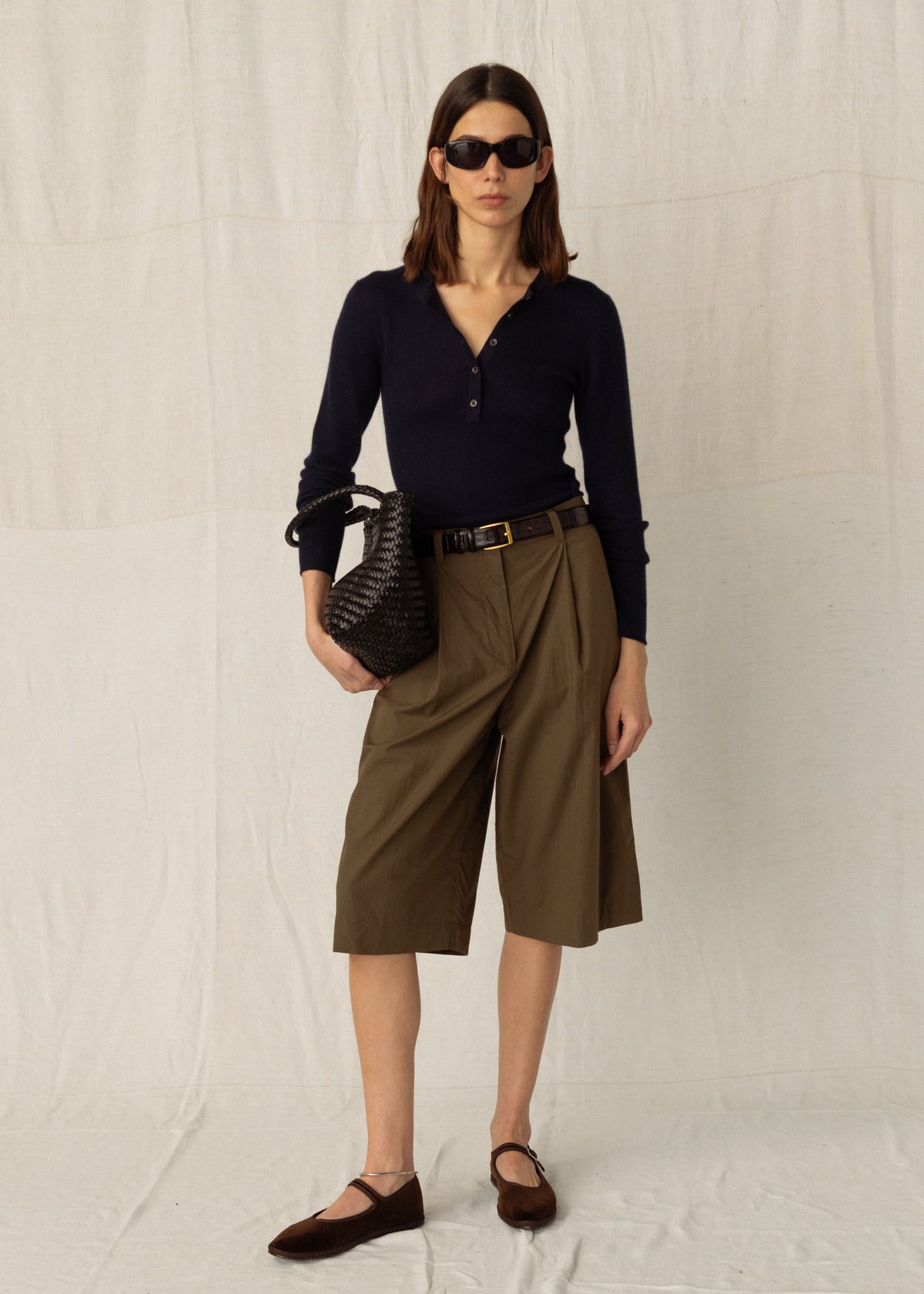 DENVER POPLIN BERMUDAS — KHAKI