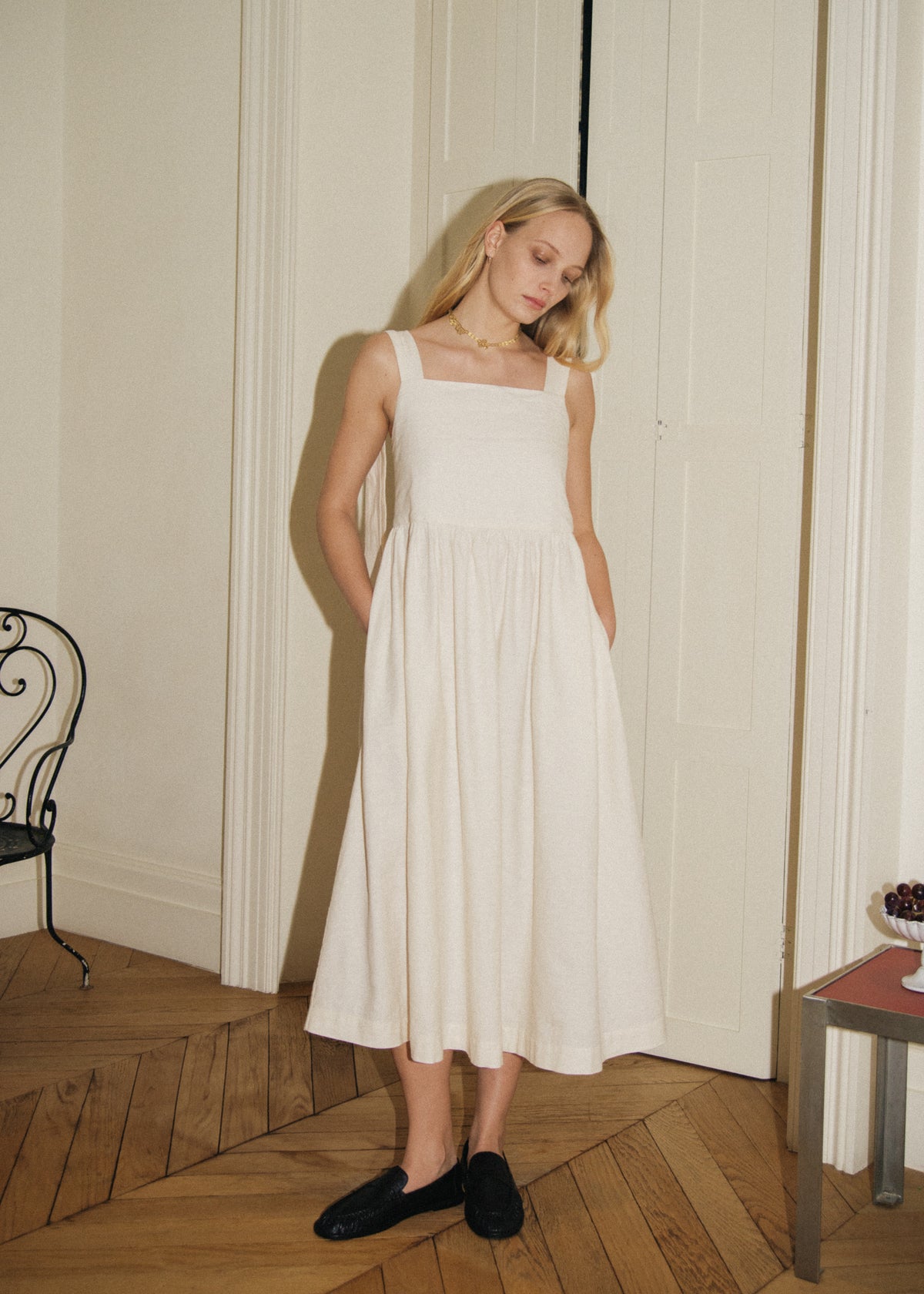 IDA DRESS — OFF WHITE