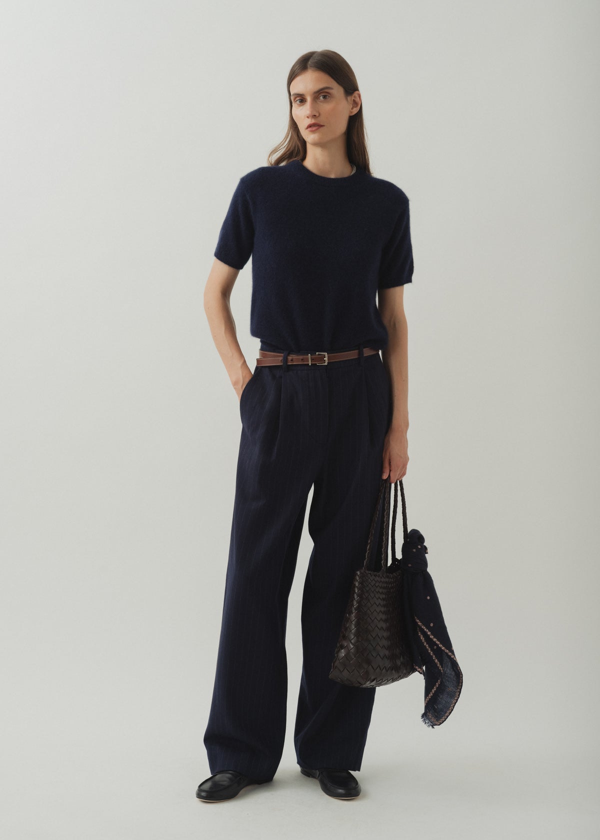 IGGY CASHMERE TEE — MARINE