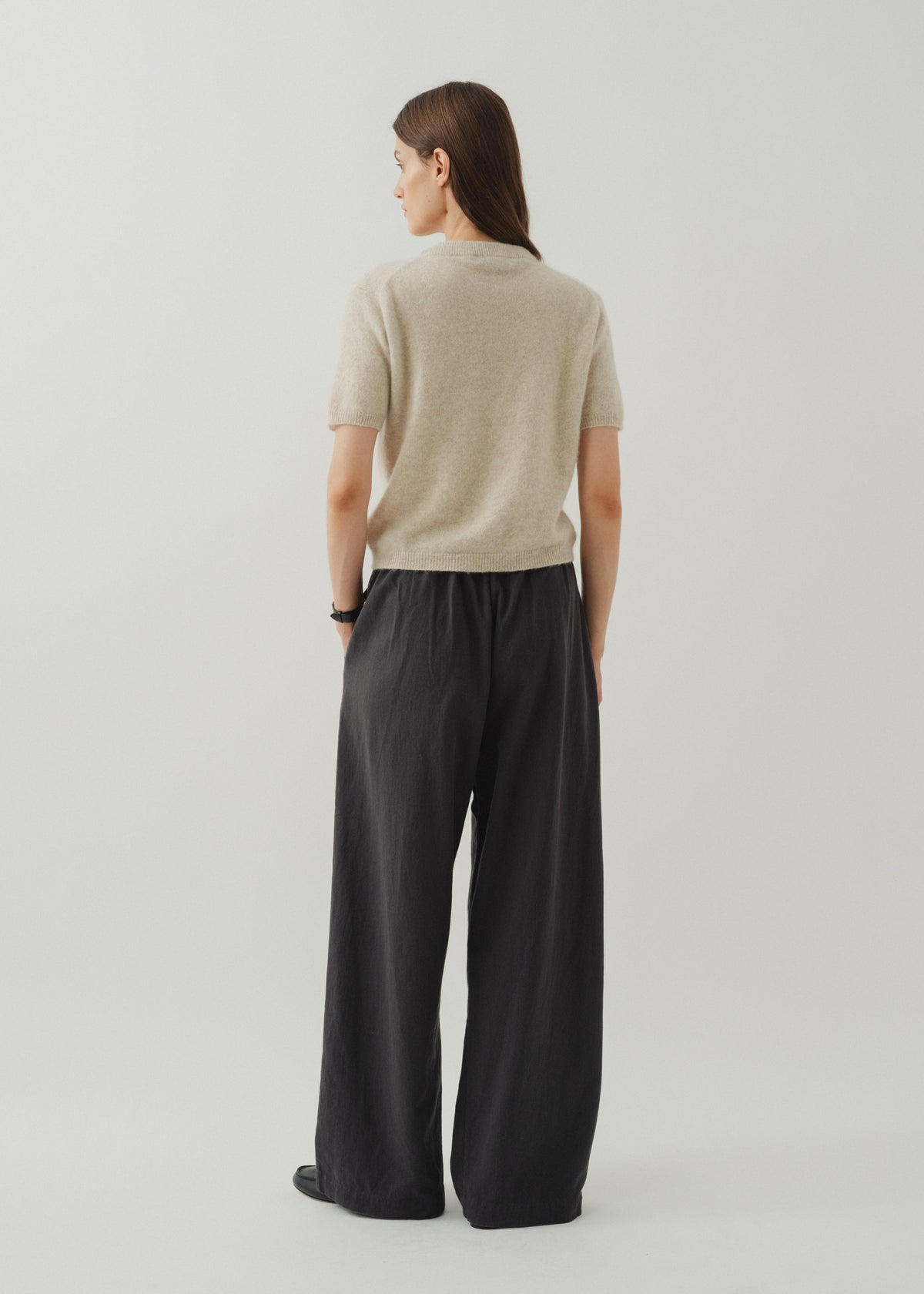 IGGY CASHMERE TEE — OATMEAL