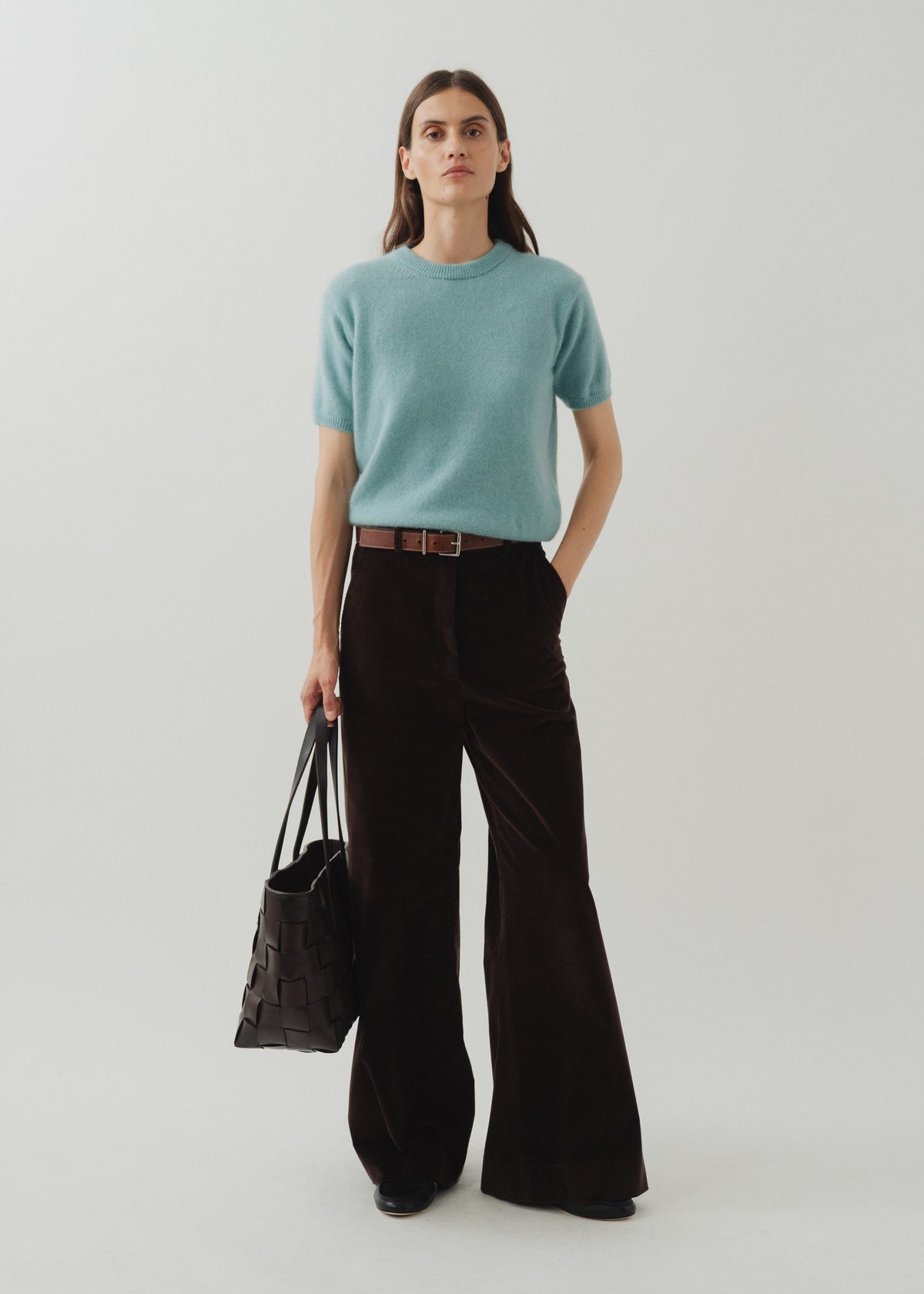 IGGY CASHMERE TEE — SEAFOAM