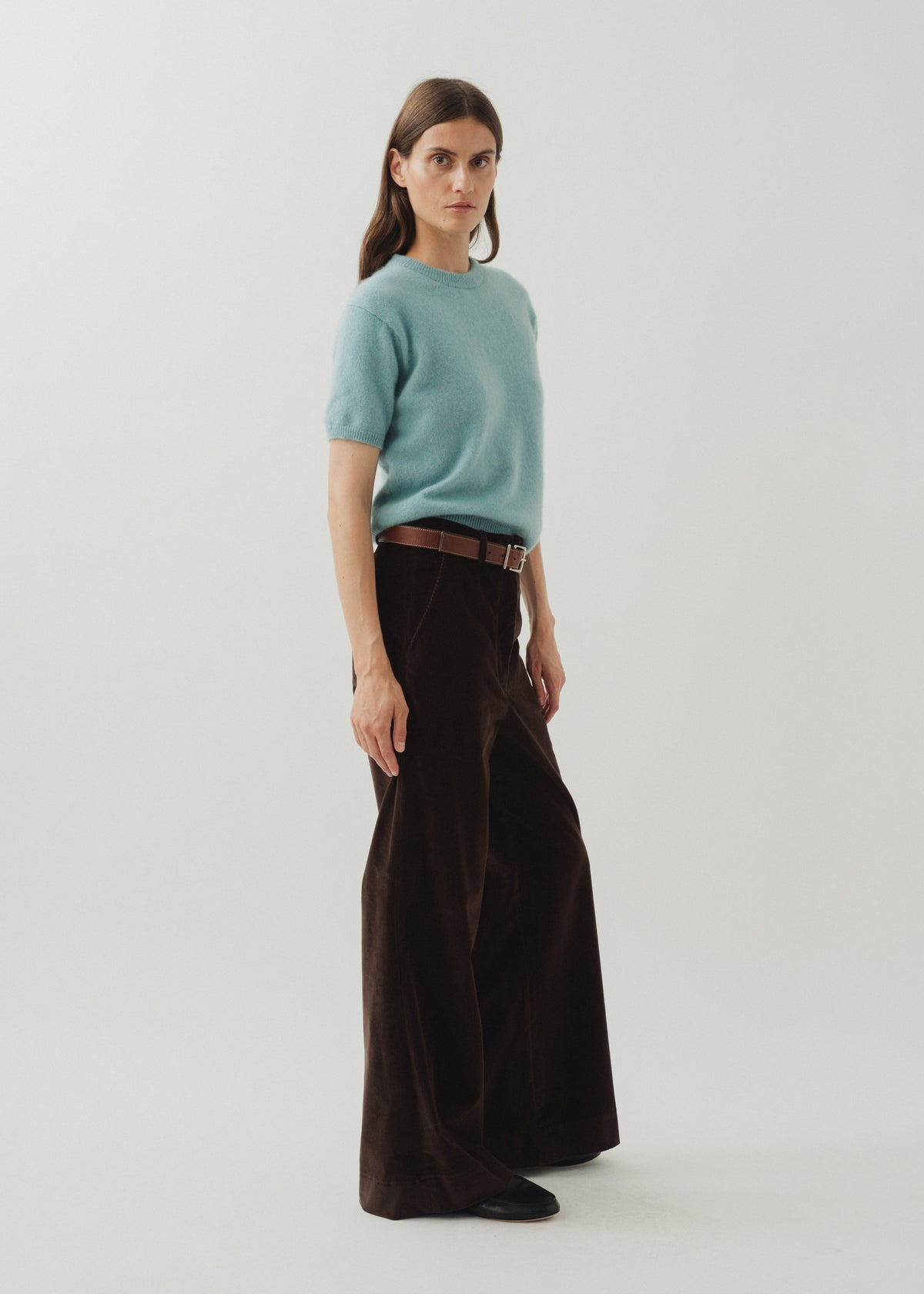IGGY CASHMERE TEE — SEAFOAM