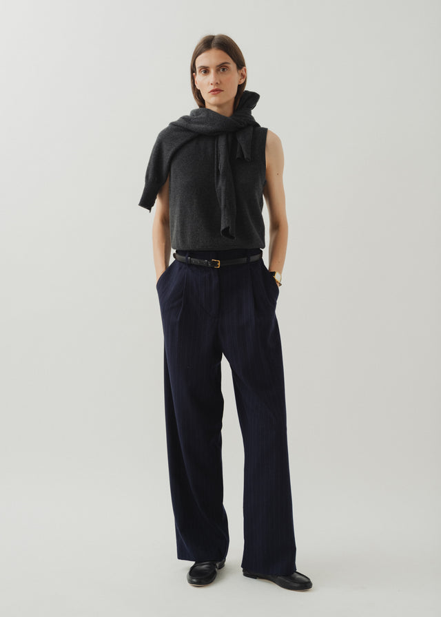 IKE CASHMERE VEST — ANTHRACITE