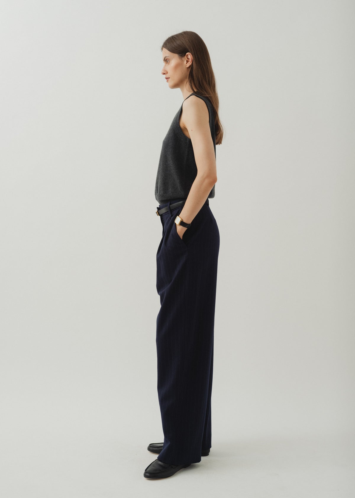 IKE CASHMERE VEST — ANTHRACITE