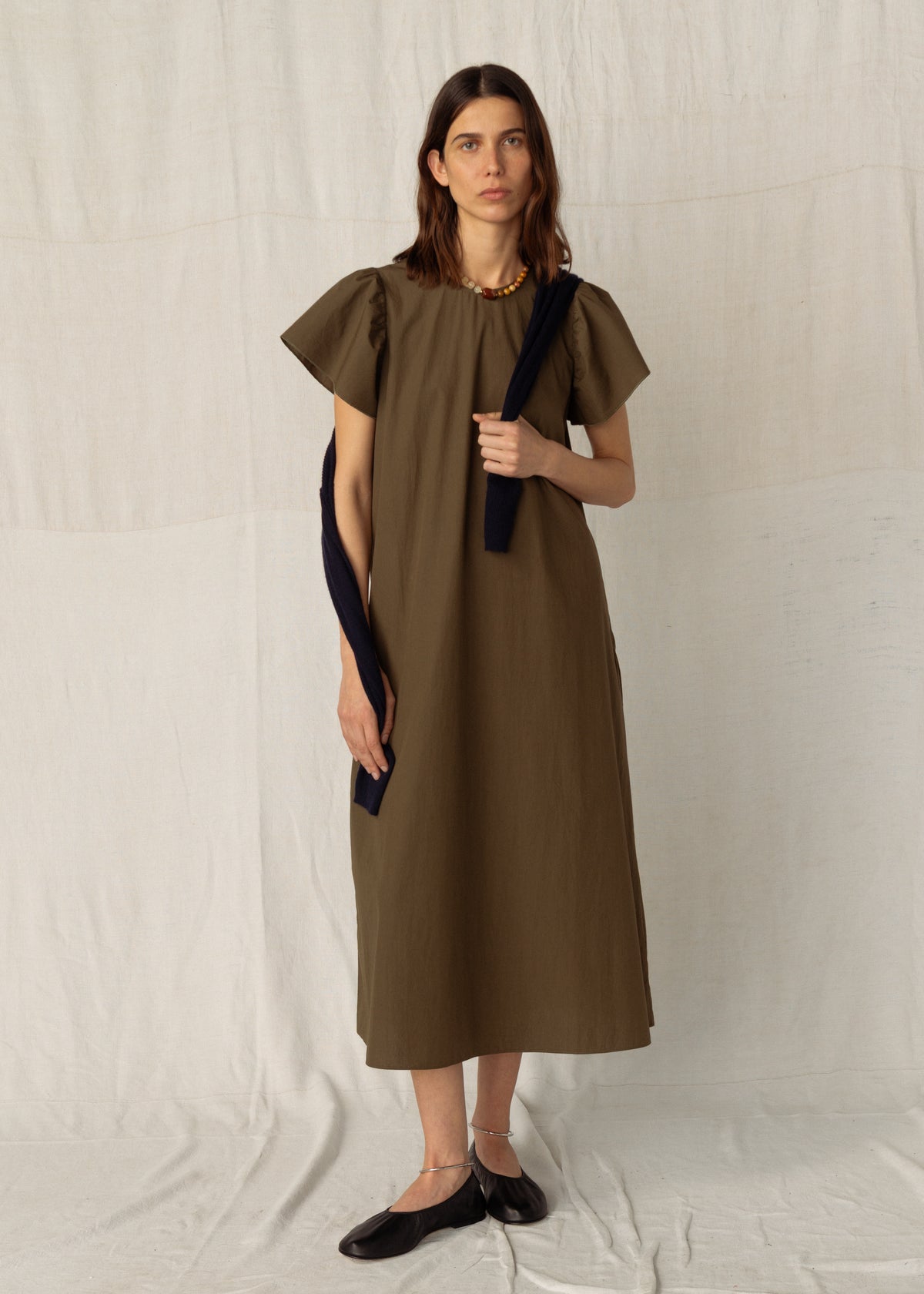 INGRID DRESS  — KHAKI