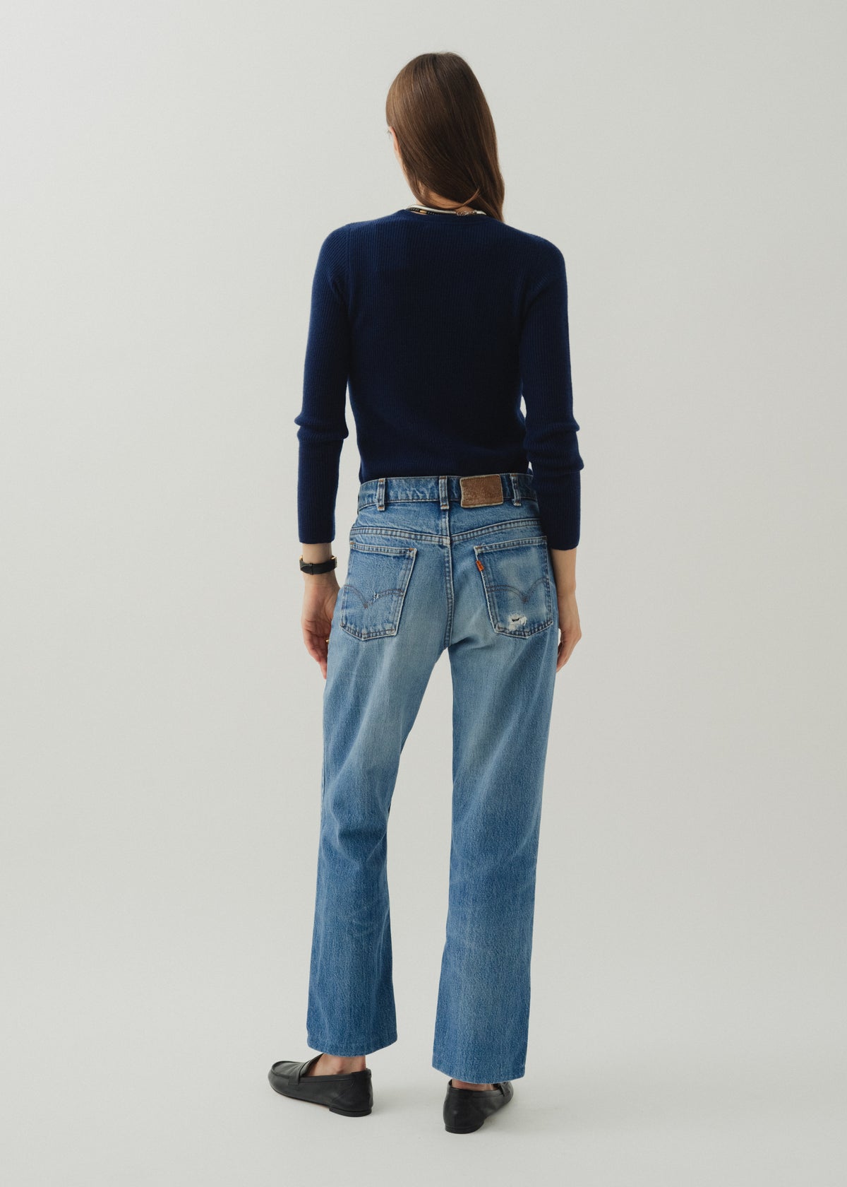 IRVING CASHMERE JUMPER — NAVY