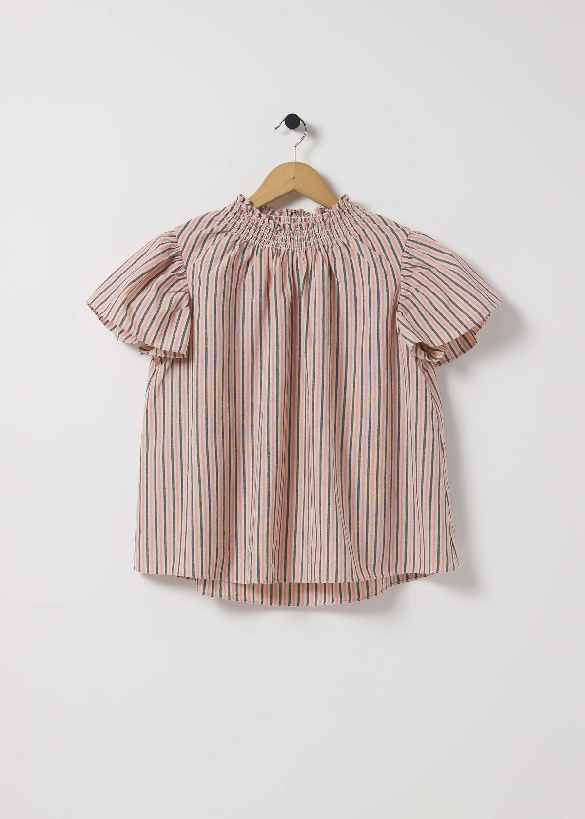 ISLA TOP — PEACH STRIPE