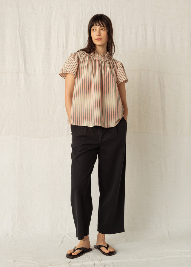 ISLA TOP — PEACH STRIPE