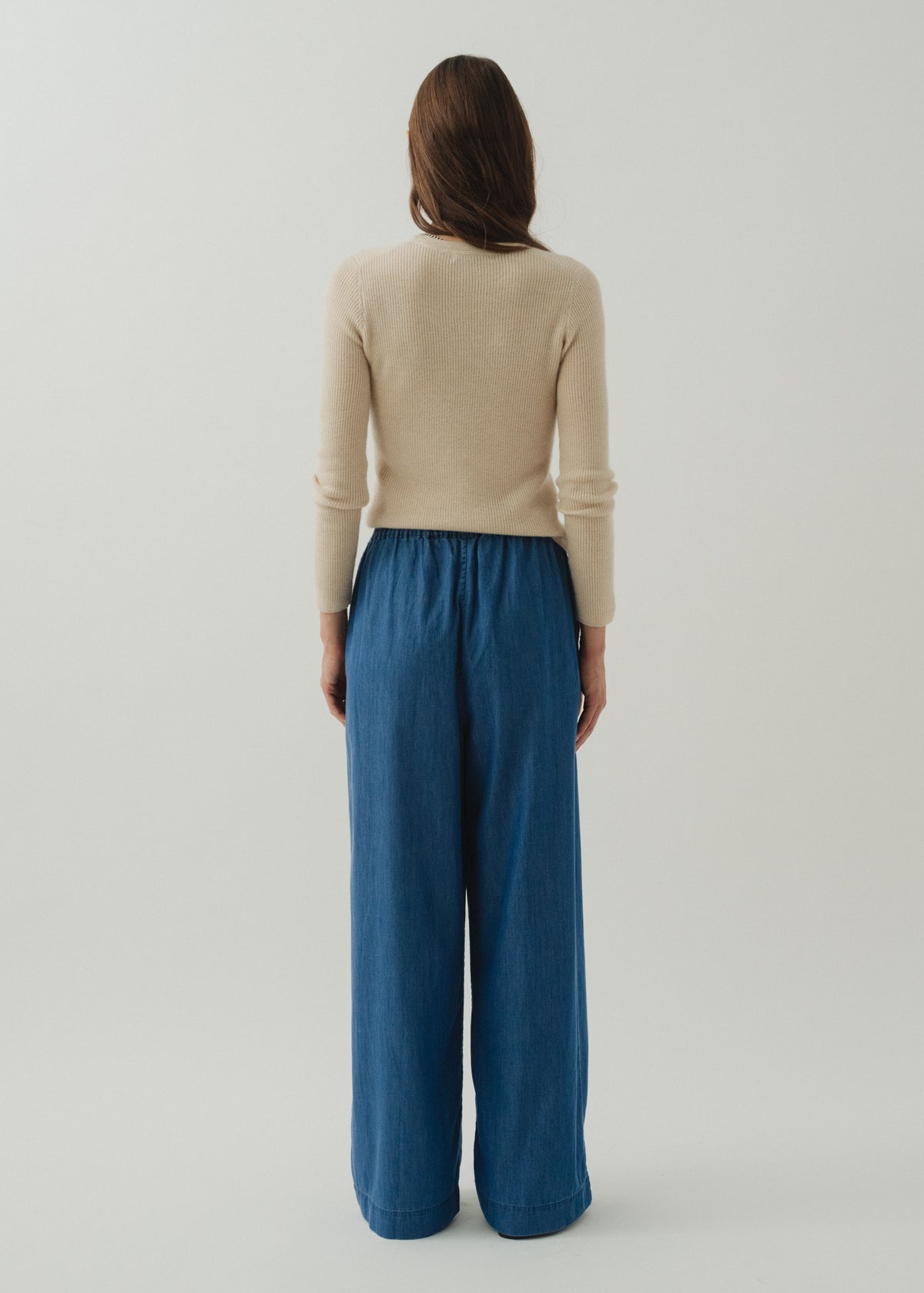 IVAN PALAZZO PANTS — DARK BLUE DENIM